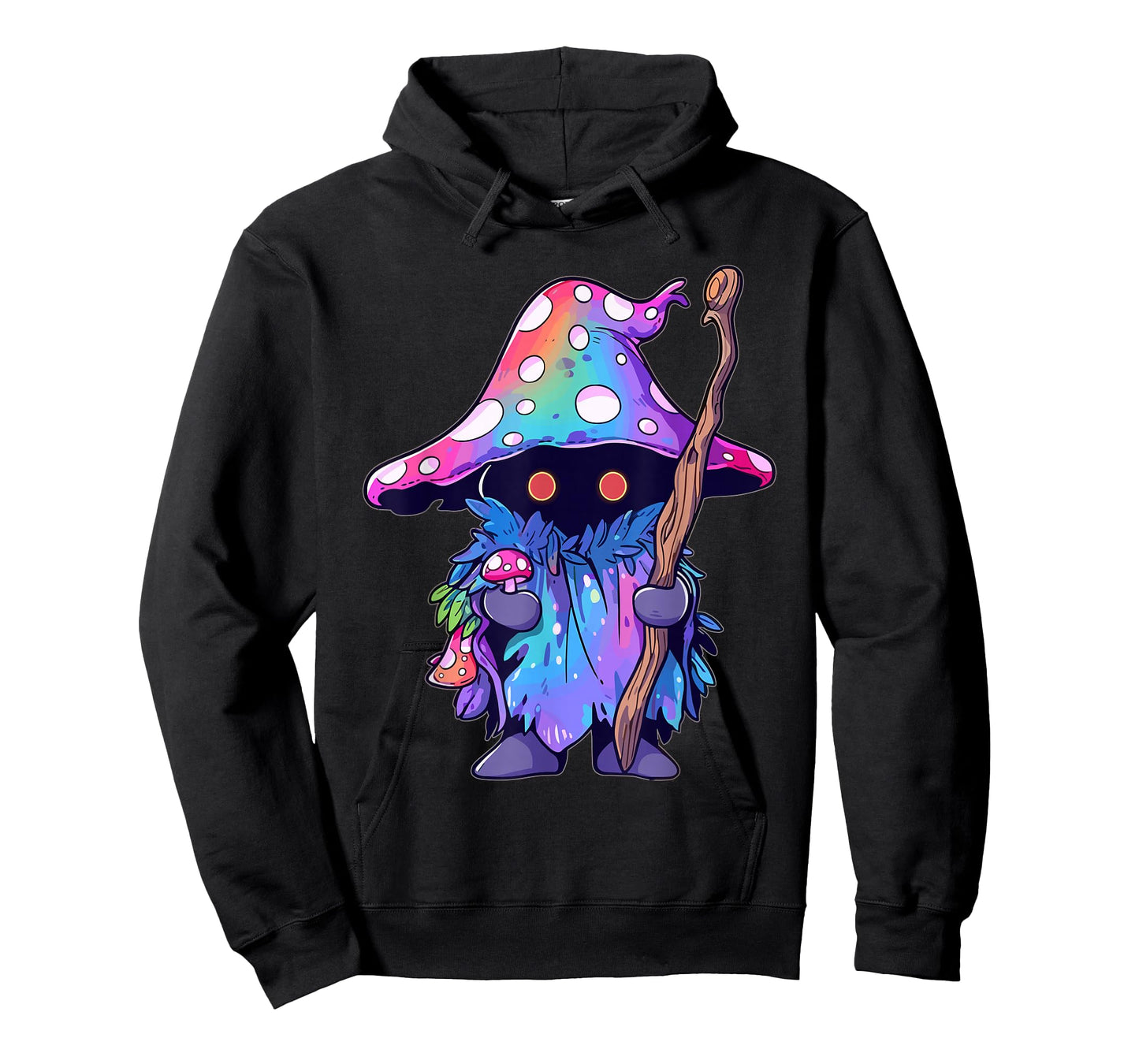 EDM DJ Festival Outfit Men & Women Unisex-Adults Psychedelic Festival Trippy Wizard EDM Rave T-Shirt Black Small Short Sleeve T-Shirt