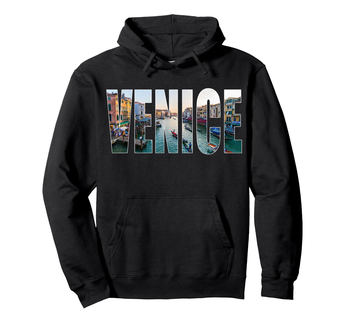 Venice Skyline Italy Urban Photography Font T-Shirt