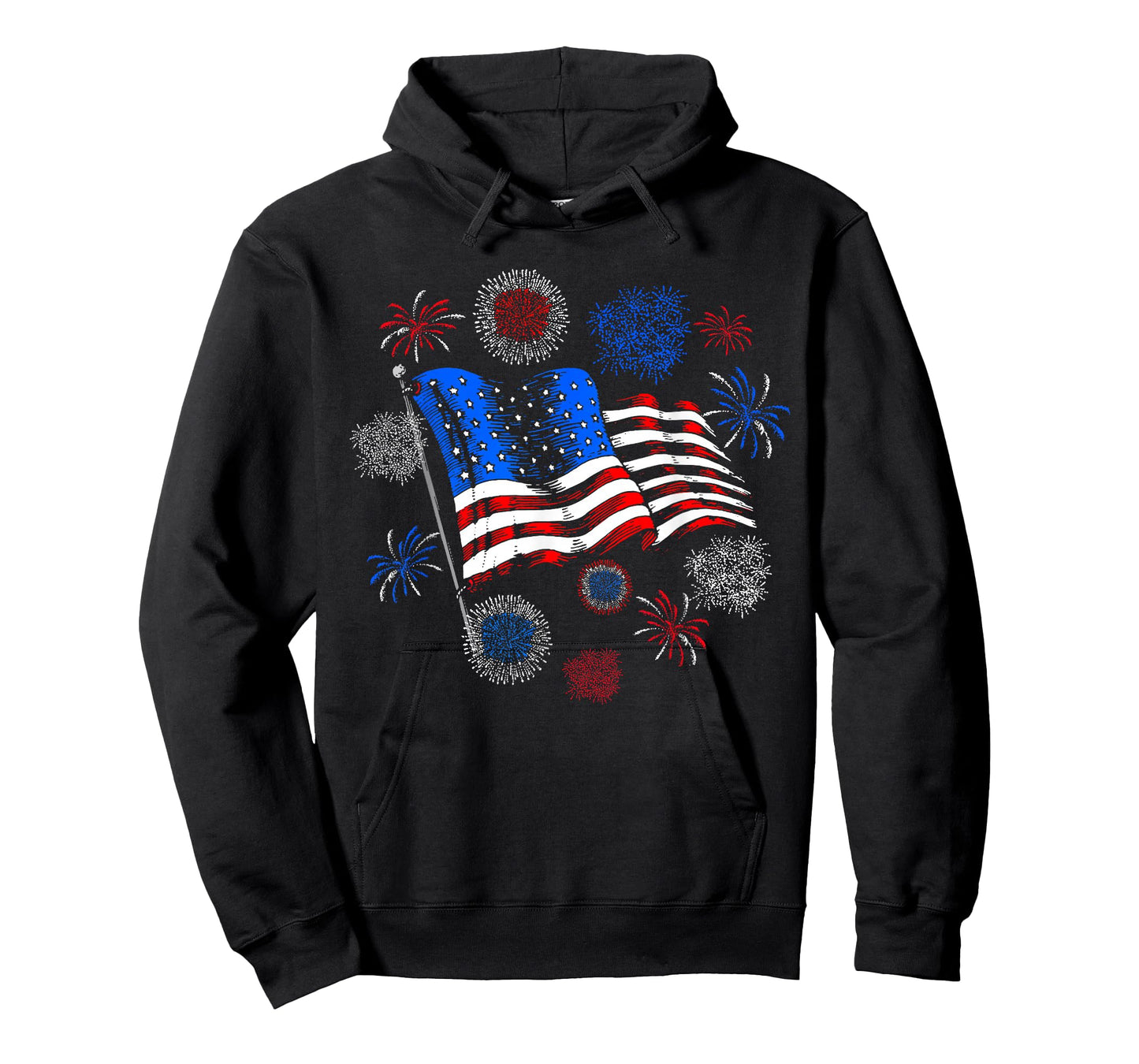 Fireworks 4th of July American Flag Patriotic Sparklers T-Shirt