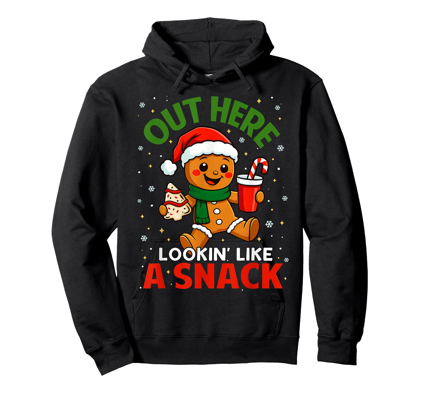 Out Here Looking Like A Snack Cute Gingerbread Christmas Kid T-Shirt