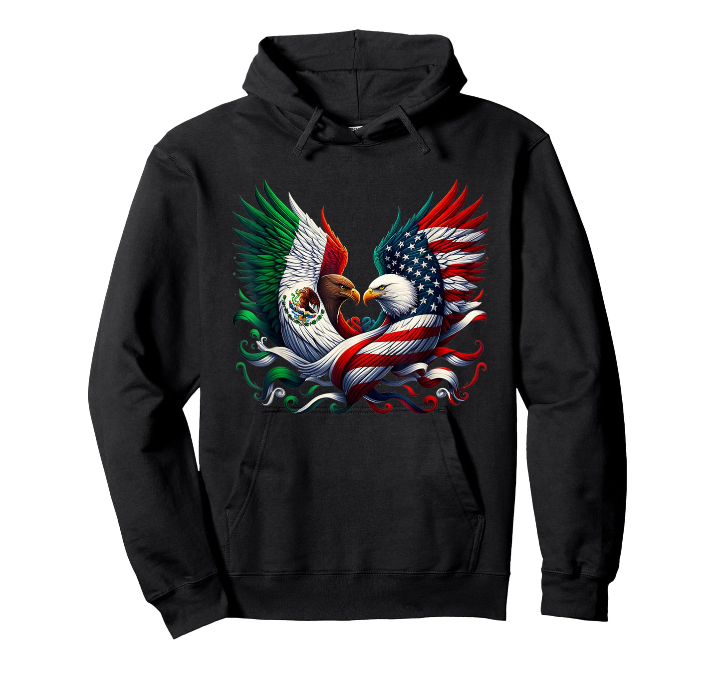 Mexican American Eagle Wings Unity Art T-Shirt