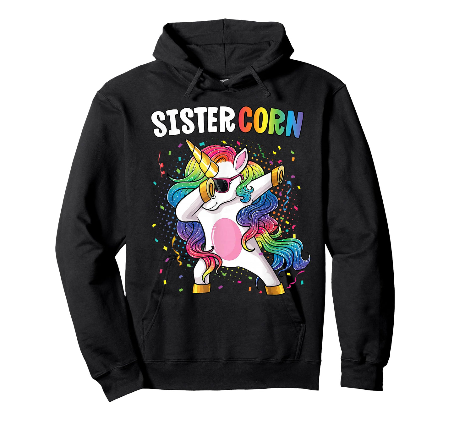 Sistercorn Girls' Shirt Unicorn Birthday Dabbing Sister T-Shirt