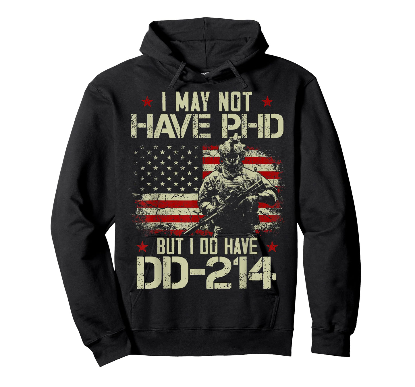 Vintage USA Flag I May Not Have PHD But I Do Have DD-214 Women Men T-Shirt