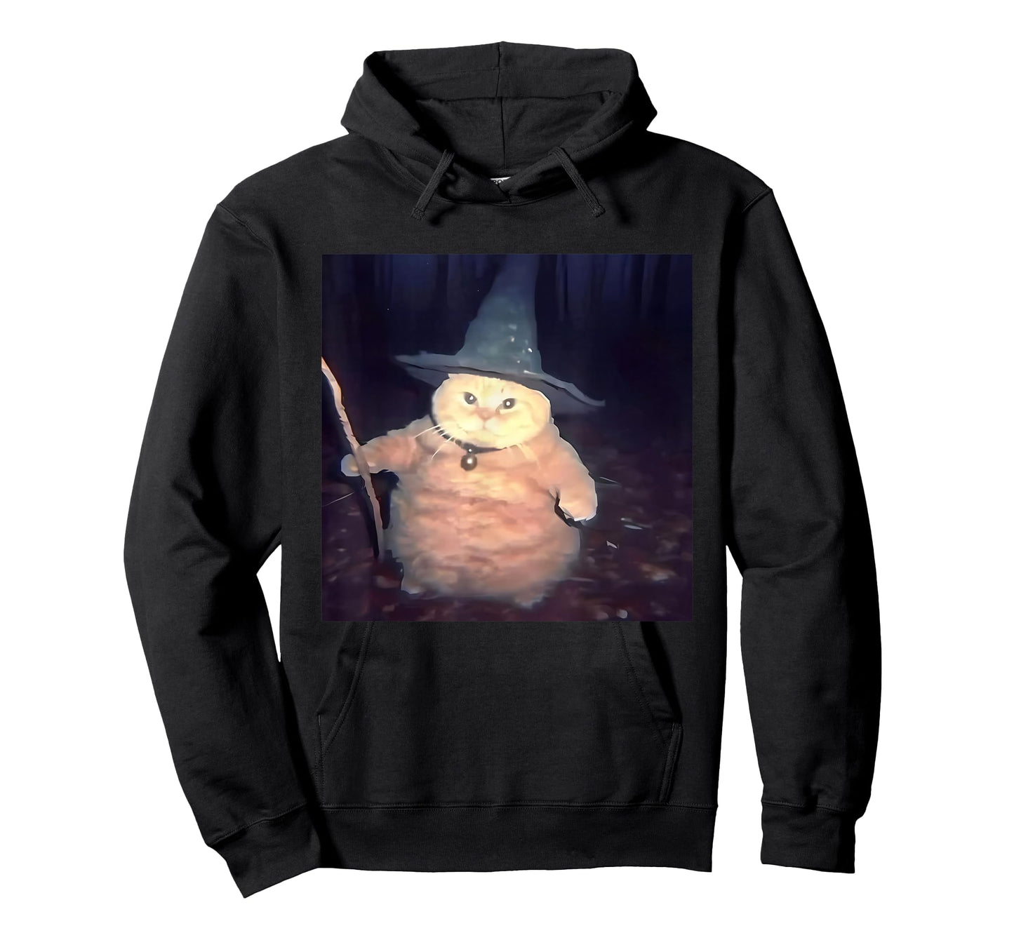 Cheeseball The Wizard Cat Vintage 90s Orange Cat Witch Cat T-Shirt