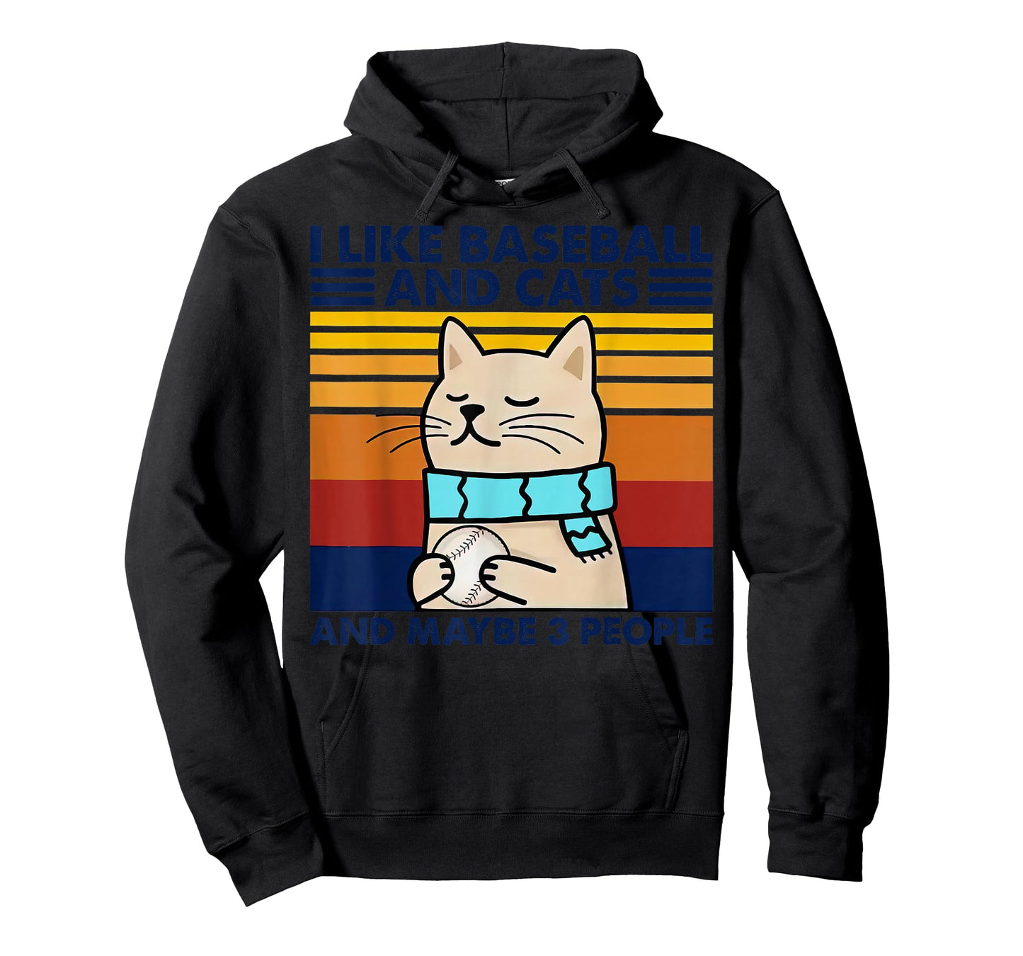 I Like Baseball And Cats And Maybe 3 People Vintage T-Shirt
