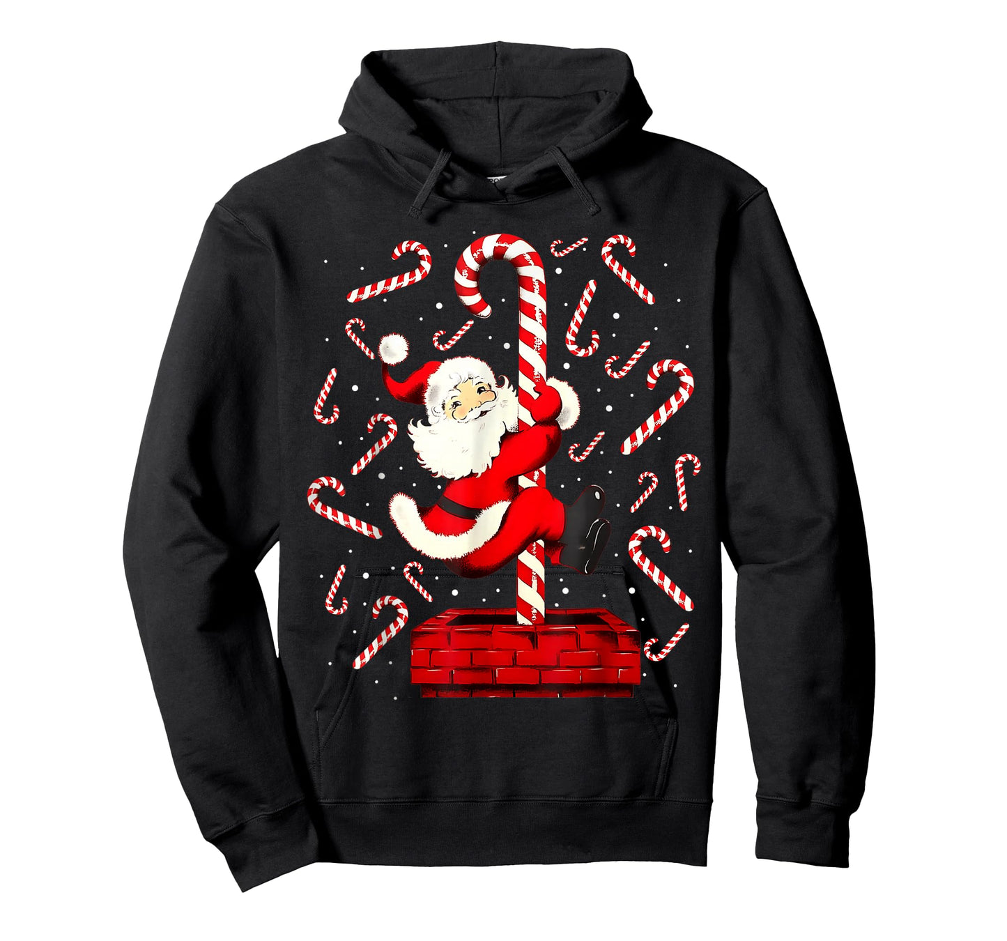 Candy Cane Christmas Santa Funny Lights Xmas Men Women Kids T-Shirt