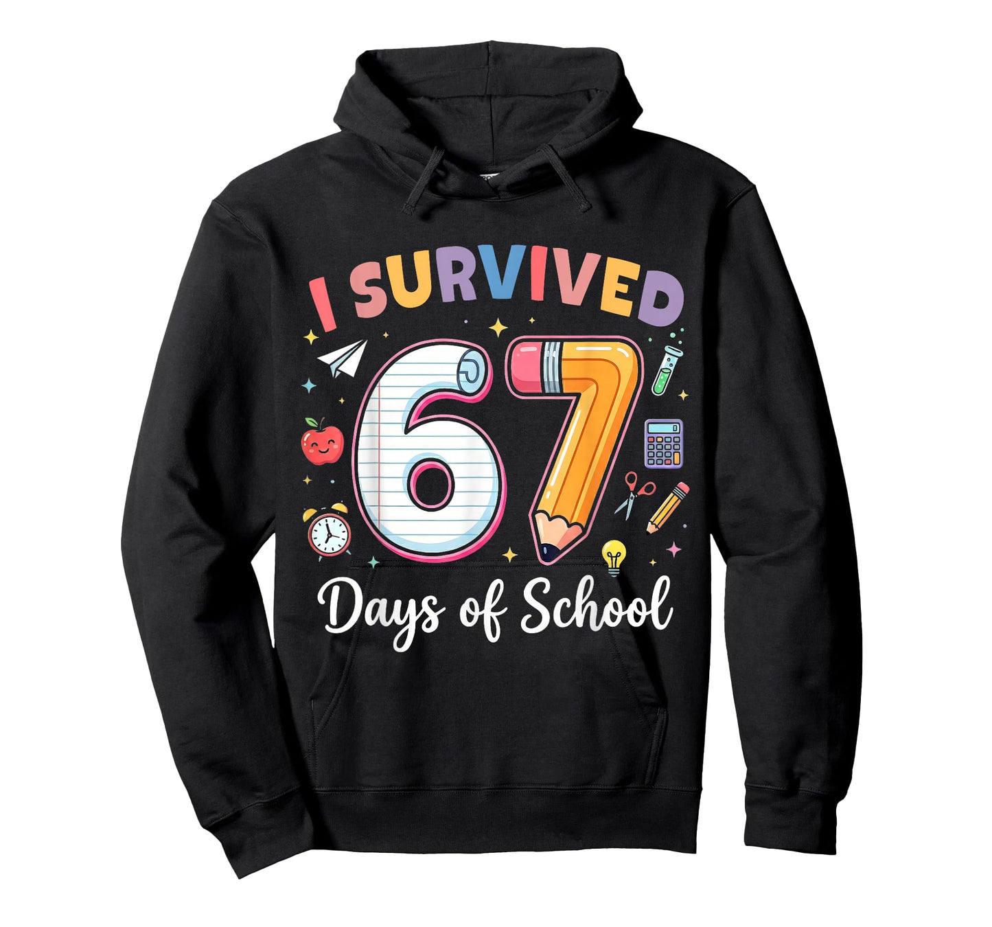 I Survived 67 Days of School Funny Meme Teacher Student Kids T-Shirt