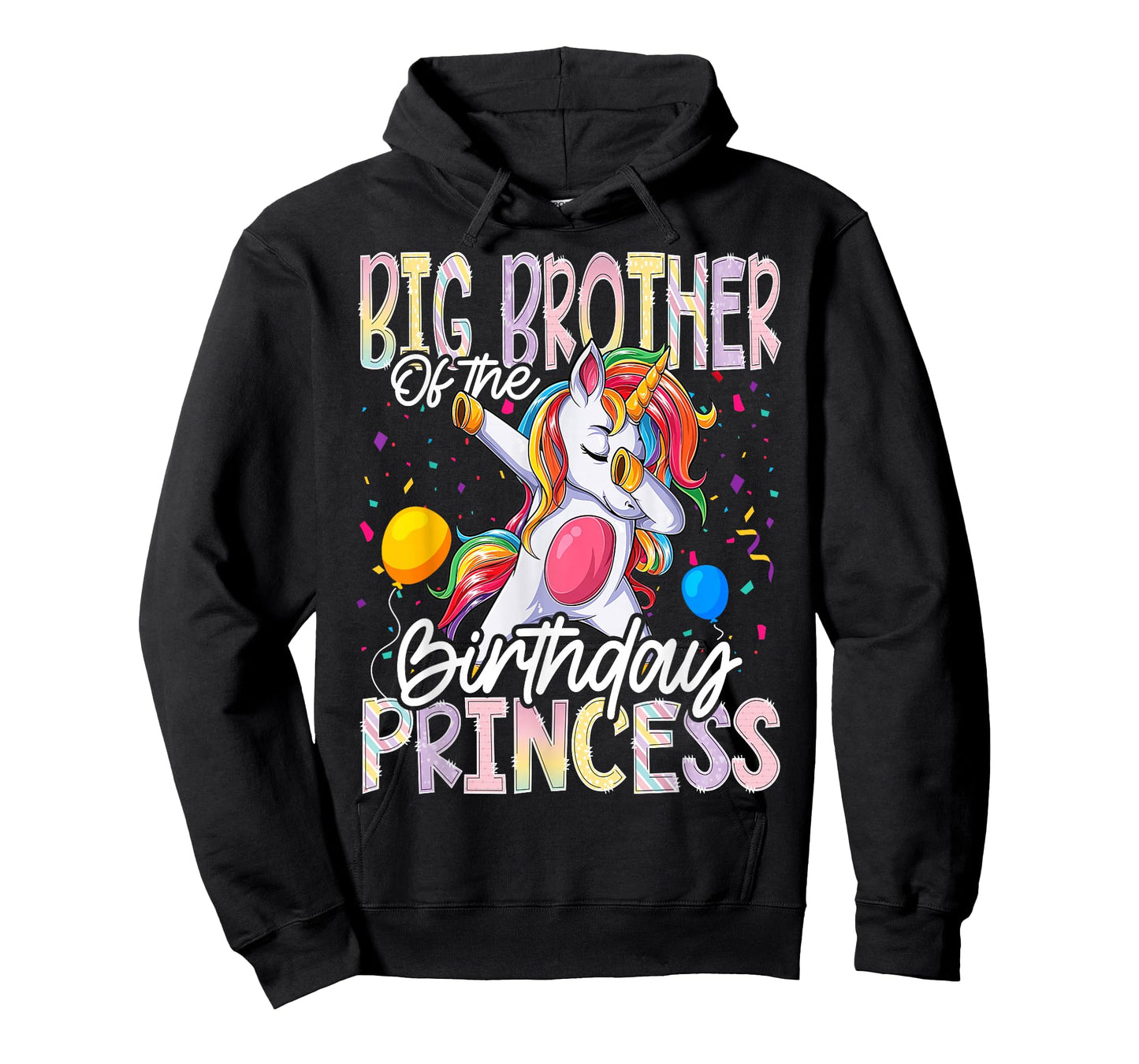 Big Brother of The Birthday Princess Dabbing Unicorn T-Shirt