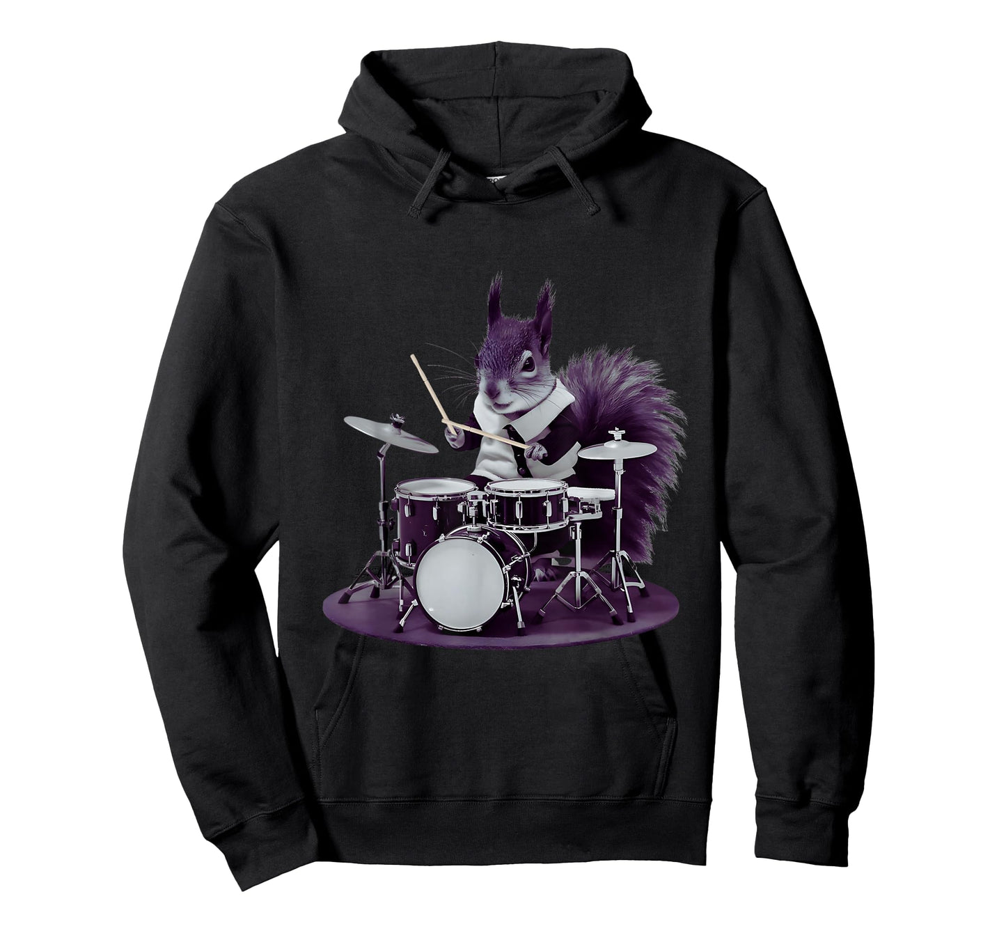 Squirrel Playing Drums Drumming Funny Drummer Squirrel Lover T-Shirt