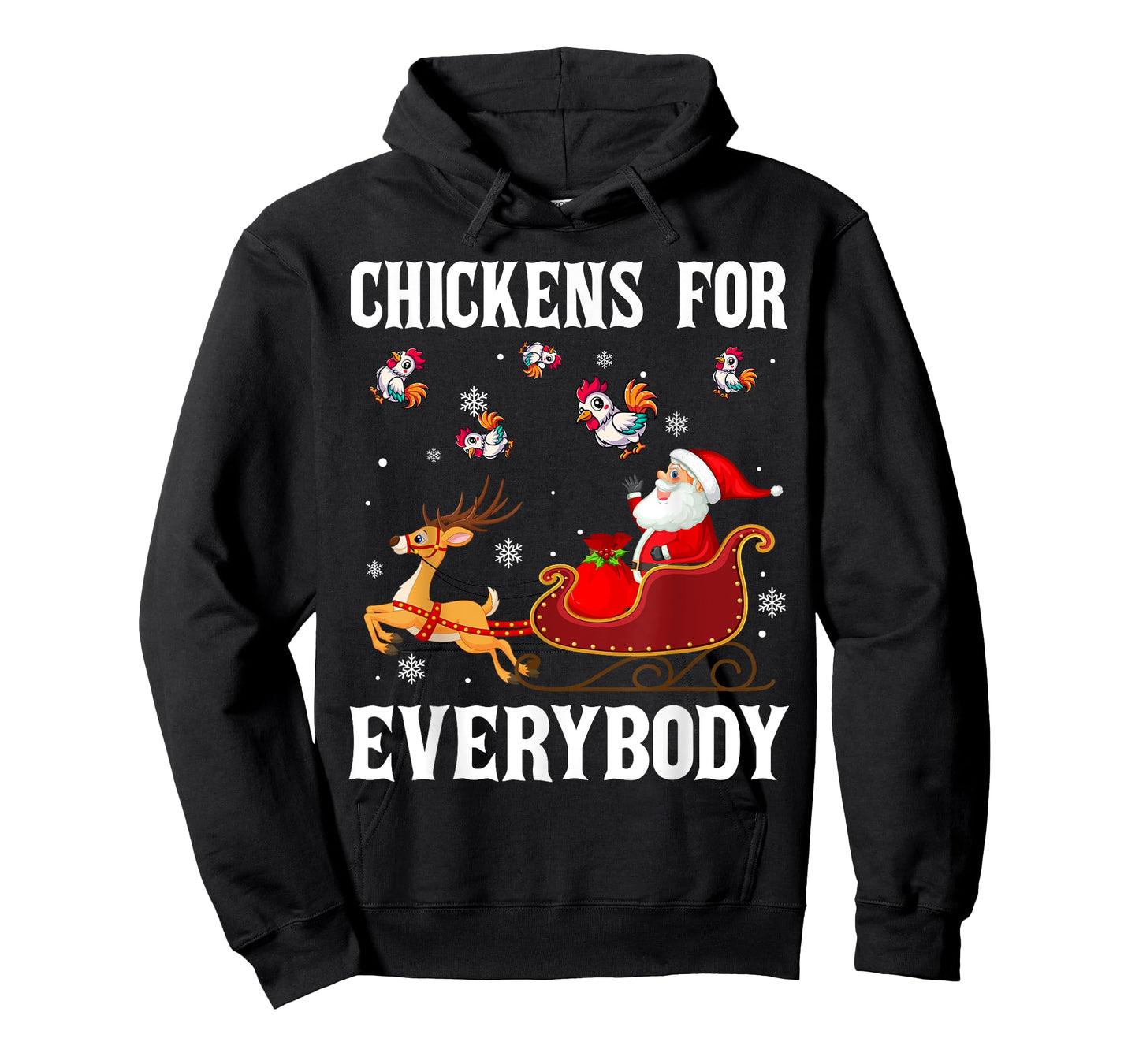 Chickens For Everybody Christmas Santa Claus Chicken Xmas T-Shirt