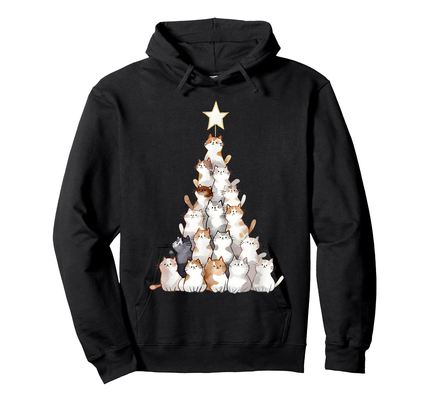 Funny Cat Tree Men Women Kids Cat Ugly Christmas T-Shirt