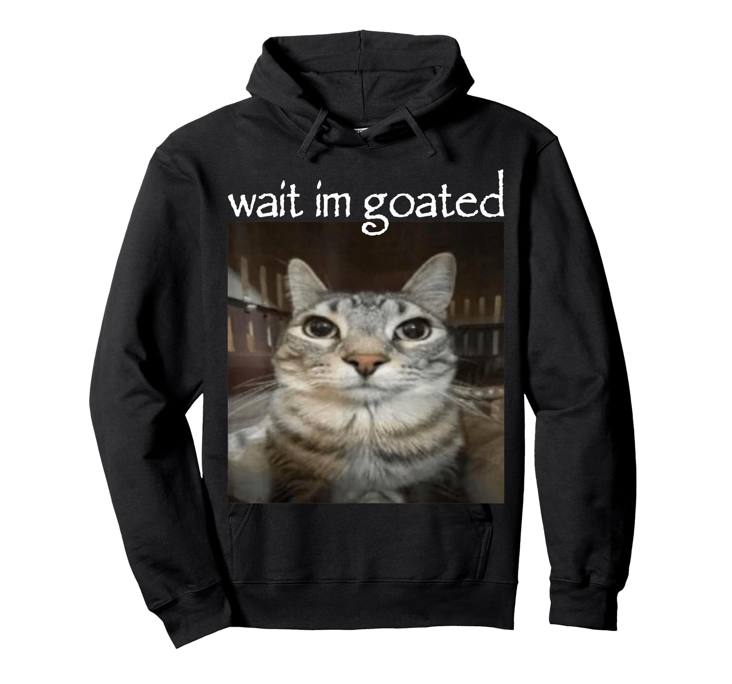 Wait I'm Goated Cat Meme Funny Oddly Bootleg Specific Dank T-Shirt