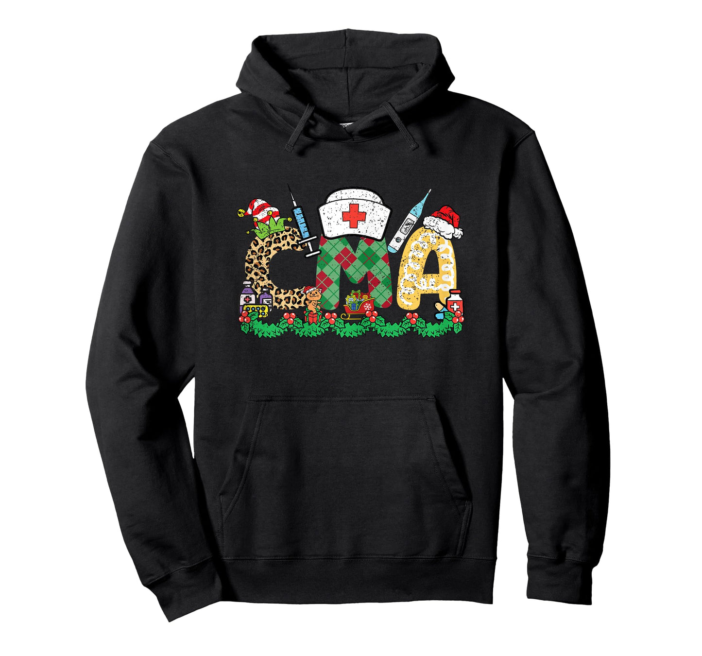 CMA Christmas Pajama X-Mas Certified Medical Assistant T-Shirt