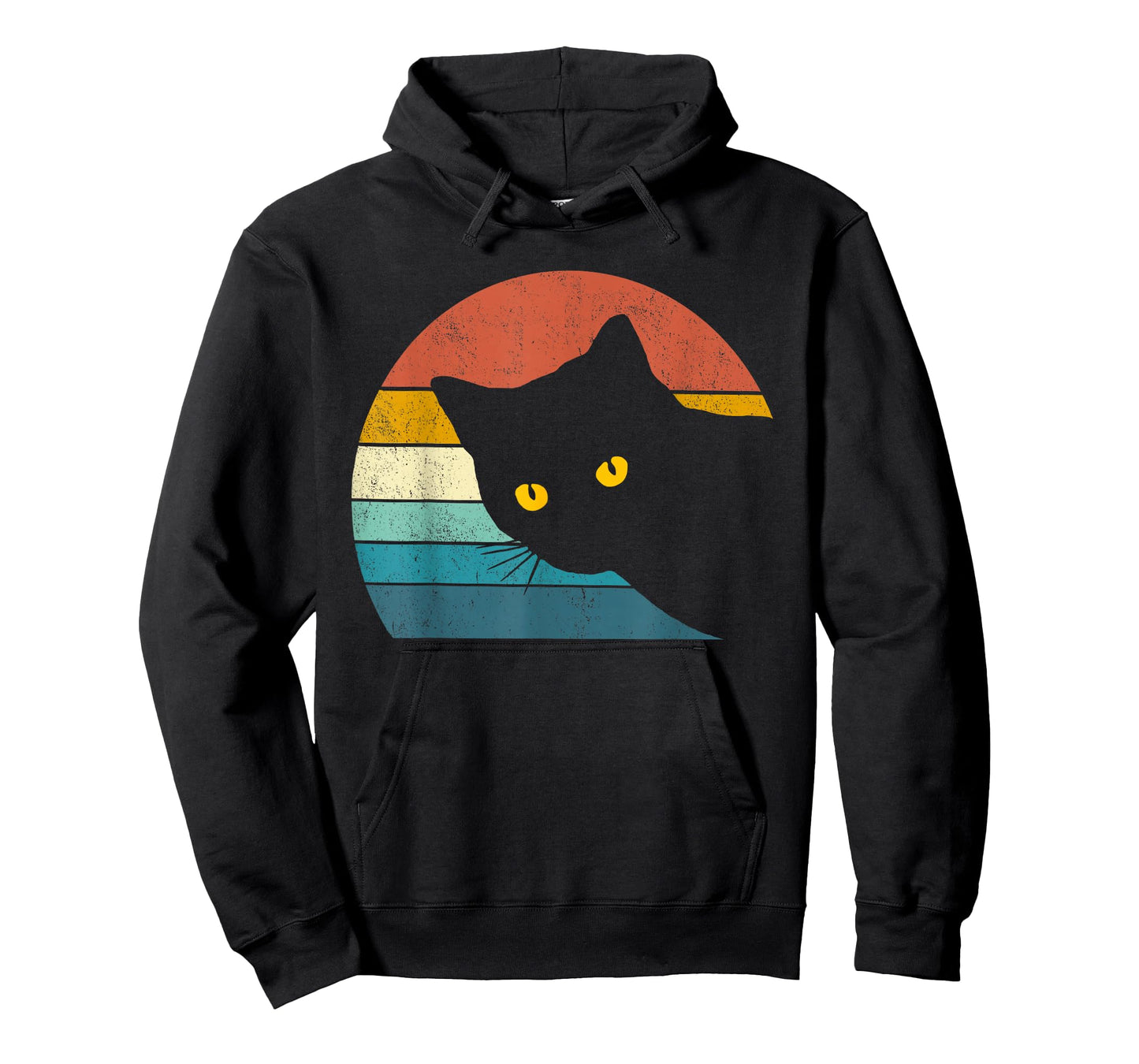 Vintage Black Cat Lover, Retro Style Cats Gift T-Shirt