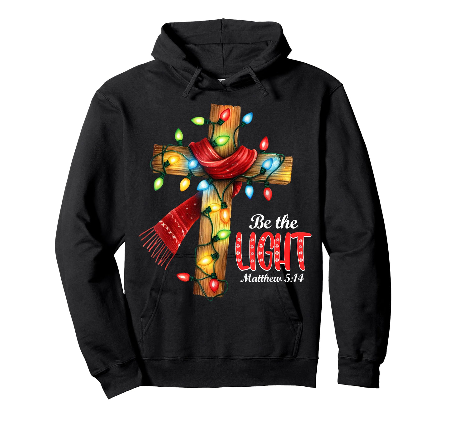 Be The Light Christian Christmas Cross T-Shirt