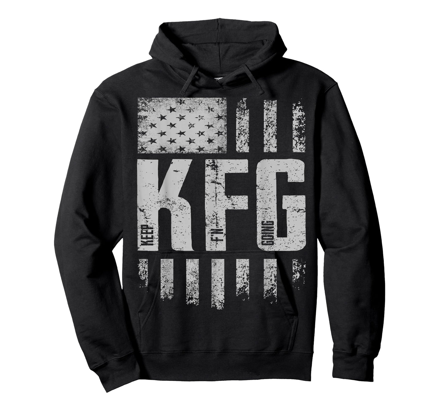 KFG Keep F'N Going Military Army Retro USA Flag T-Shirt