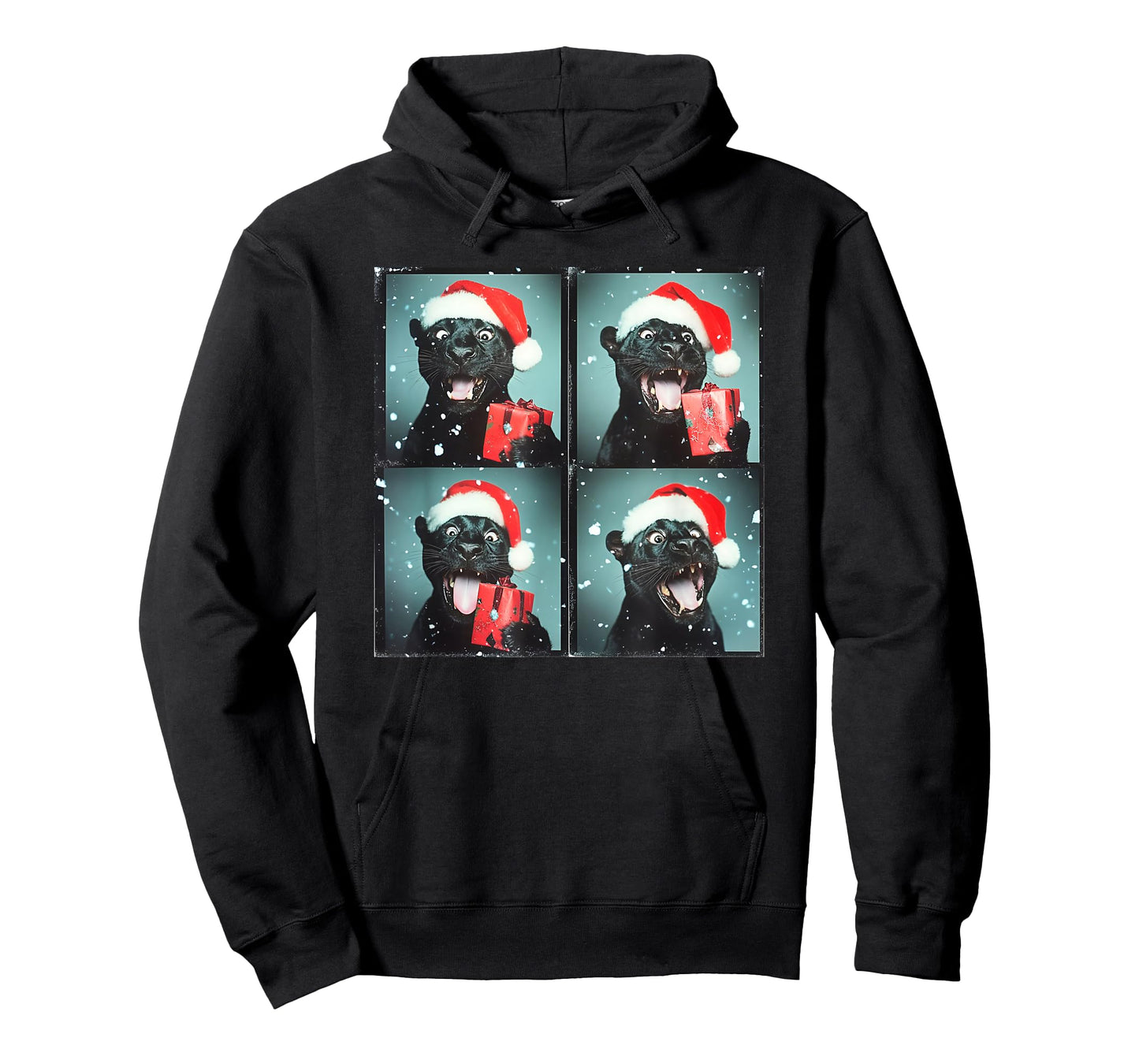 Panther Santa Hat Funny Christmas Panther T-Shirt