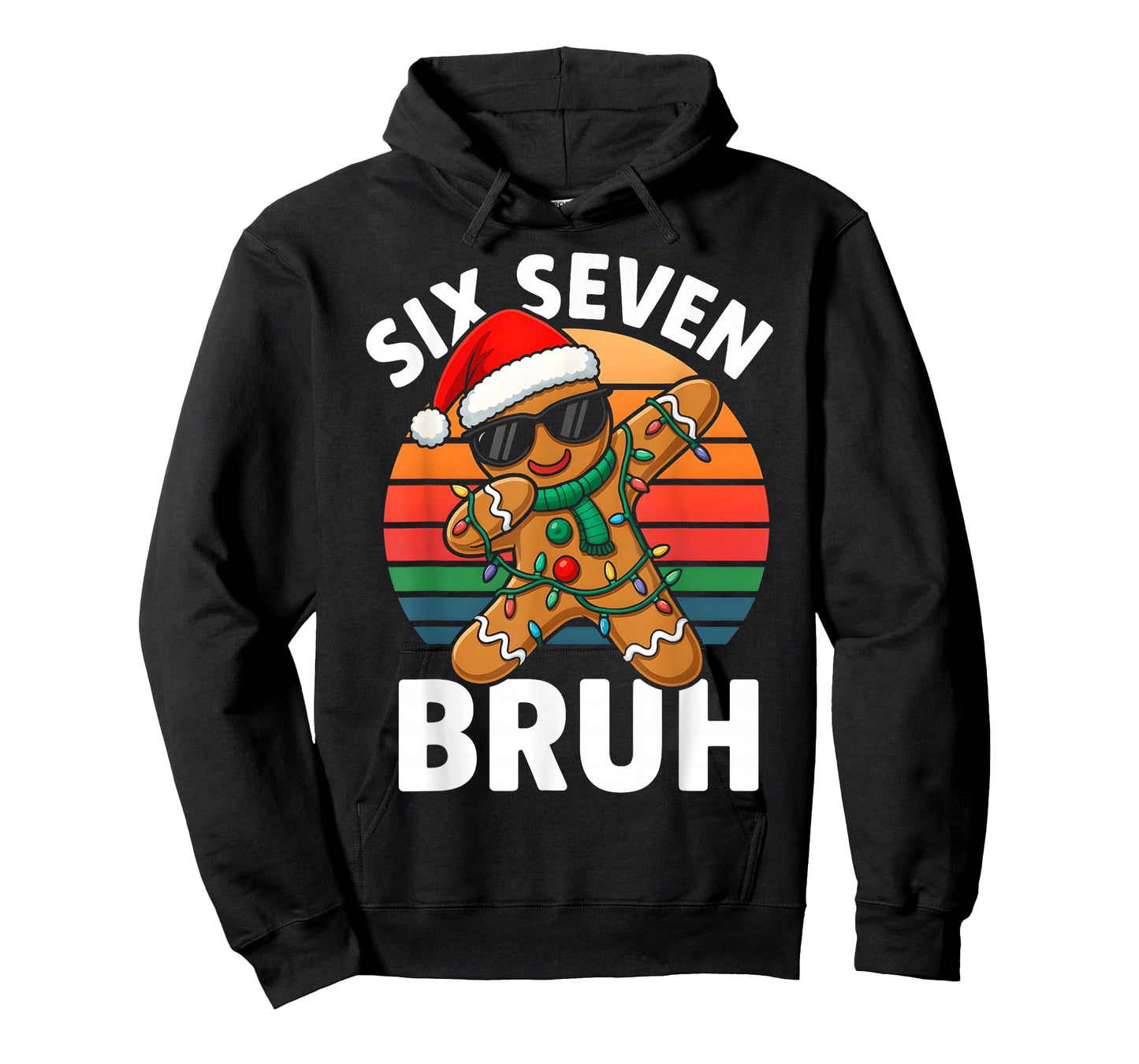 HUGvyn Six Seven 6 7 Meme Dabbing Gingerbread Christmas Bruh T-Shirt