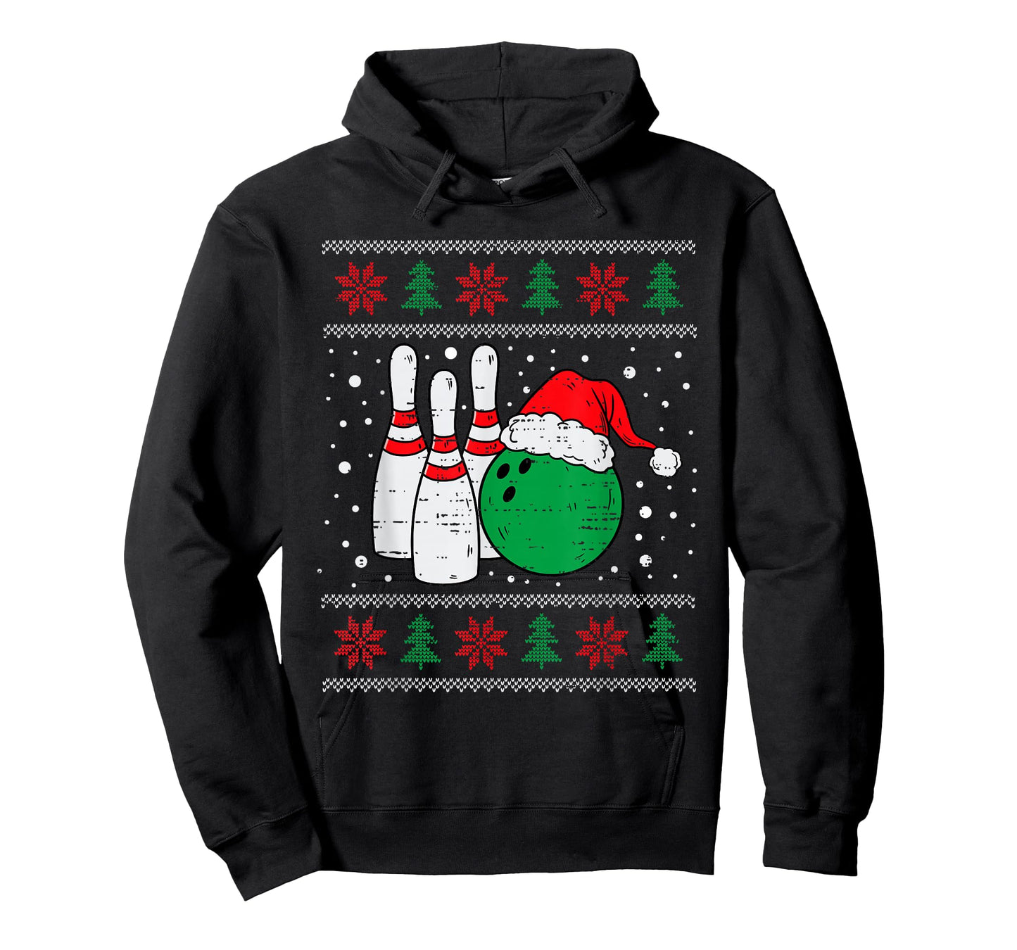 Christmas Bowling Hat Santa Bowler Ugly Xmas Men Women Kids T-Shirt