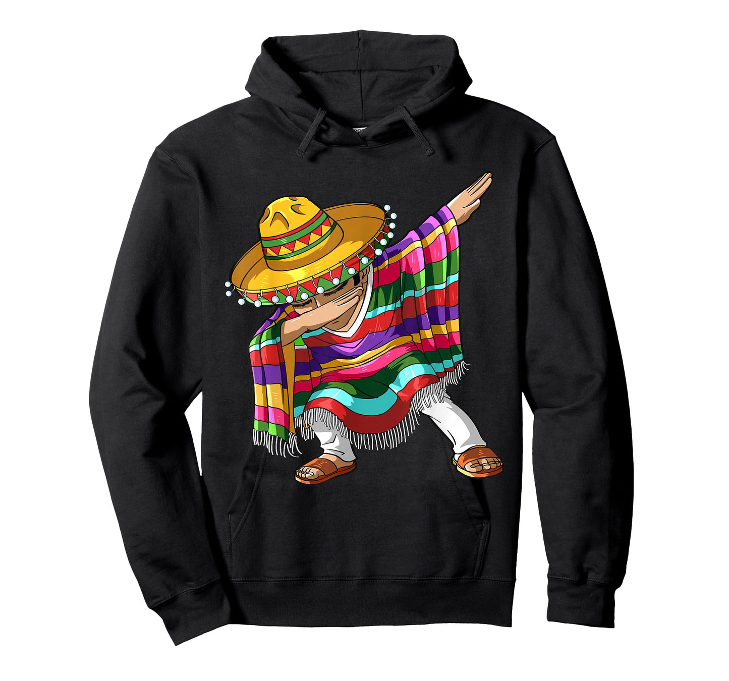 Dabbing Mexican Poncho Cinco de Mayo Boys Men Sombrero Dab T-Shirt