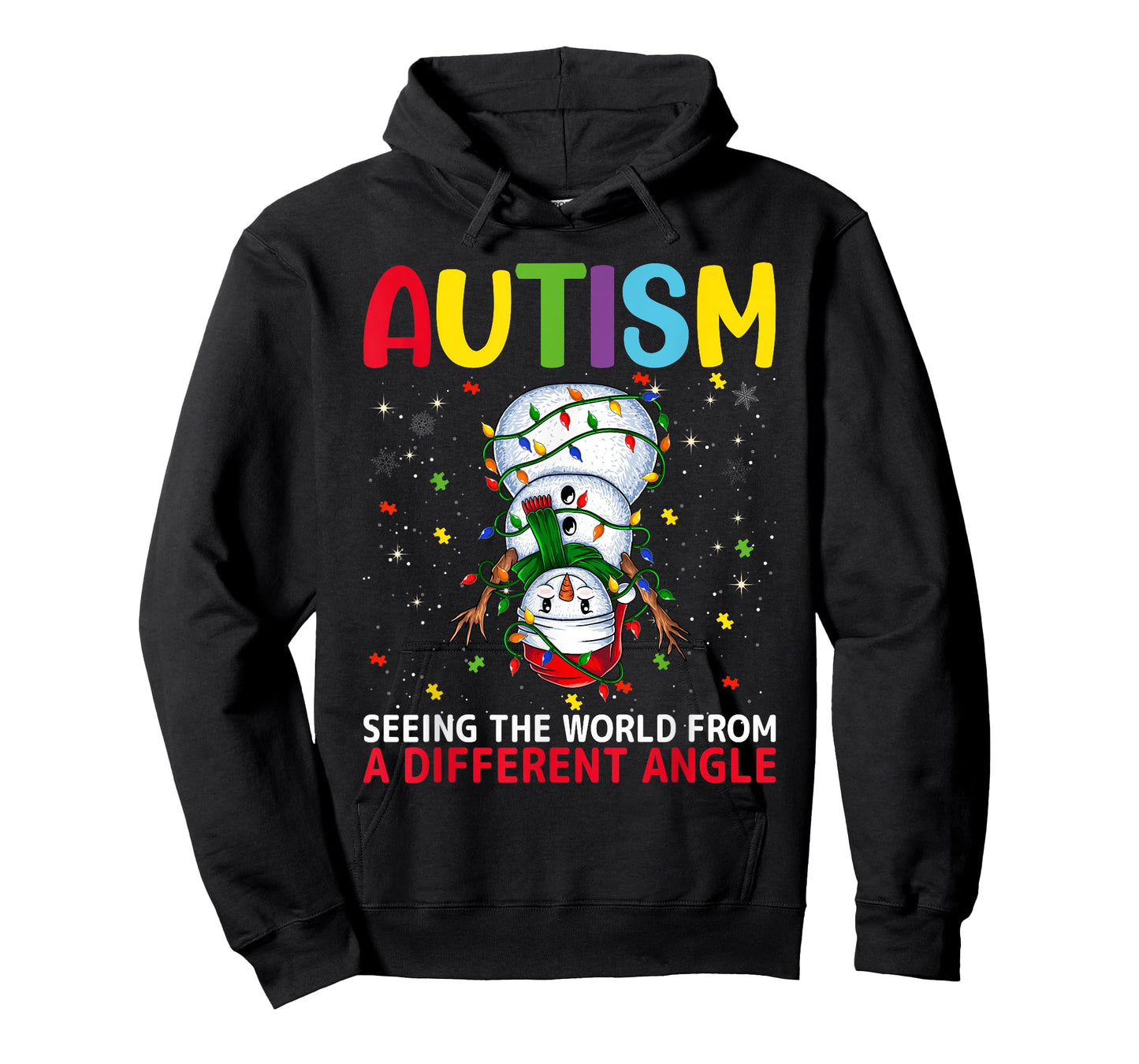 Autism Awareness Snowman Christmas Autistic Xmas Day Pajama T-Shirt