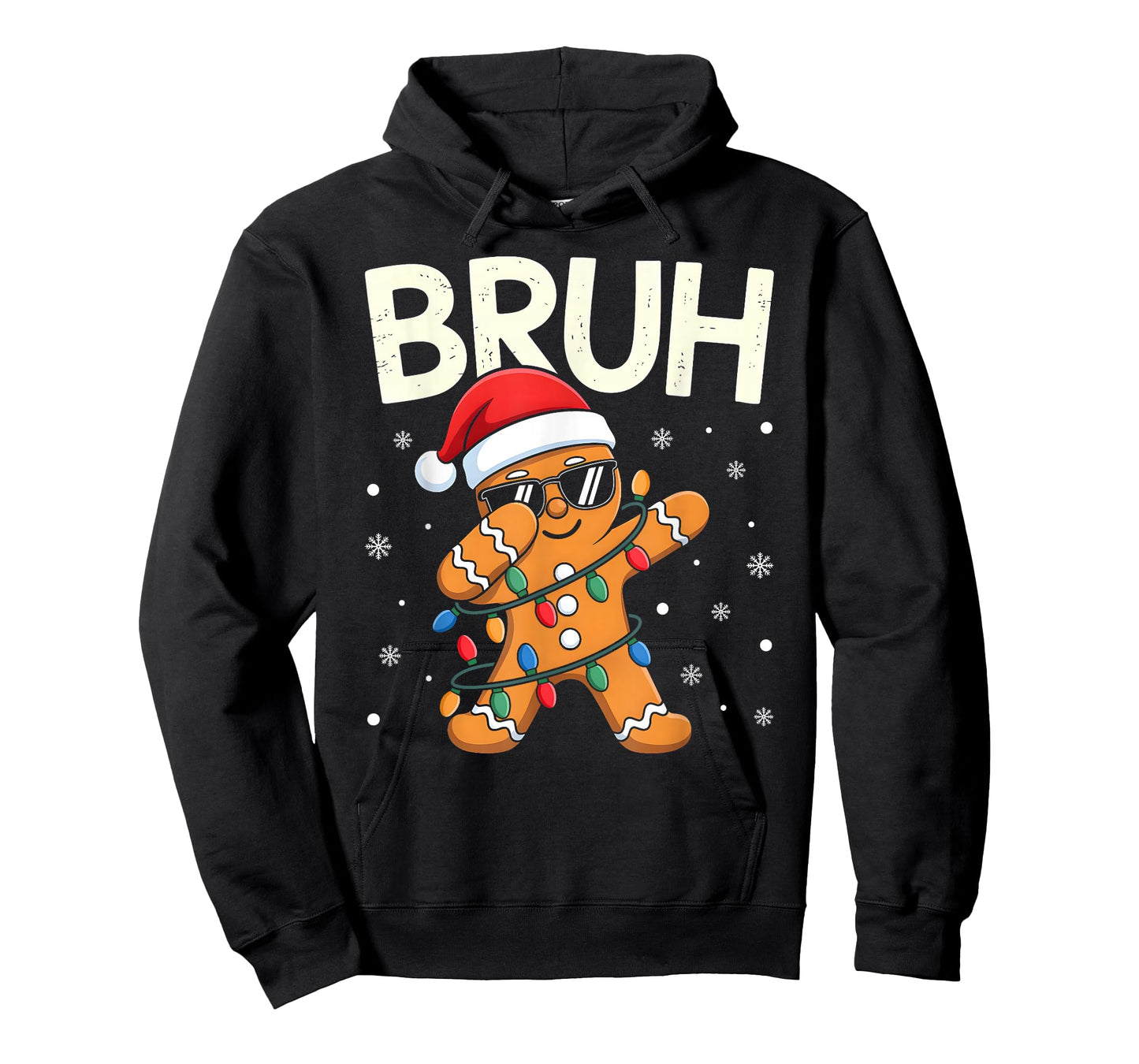 Bruh Christmas Gingerbread Boys Teens Kids Xmas Pajamas T-Shirt