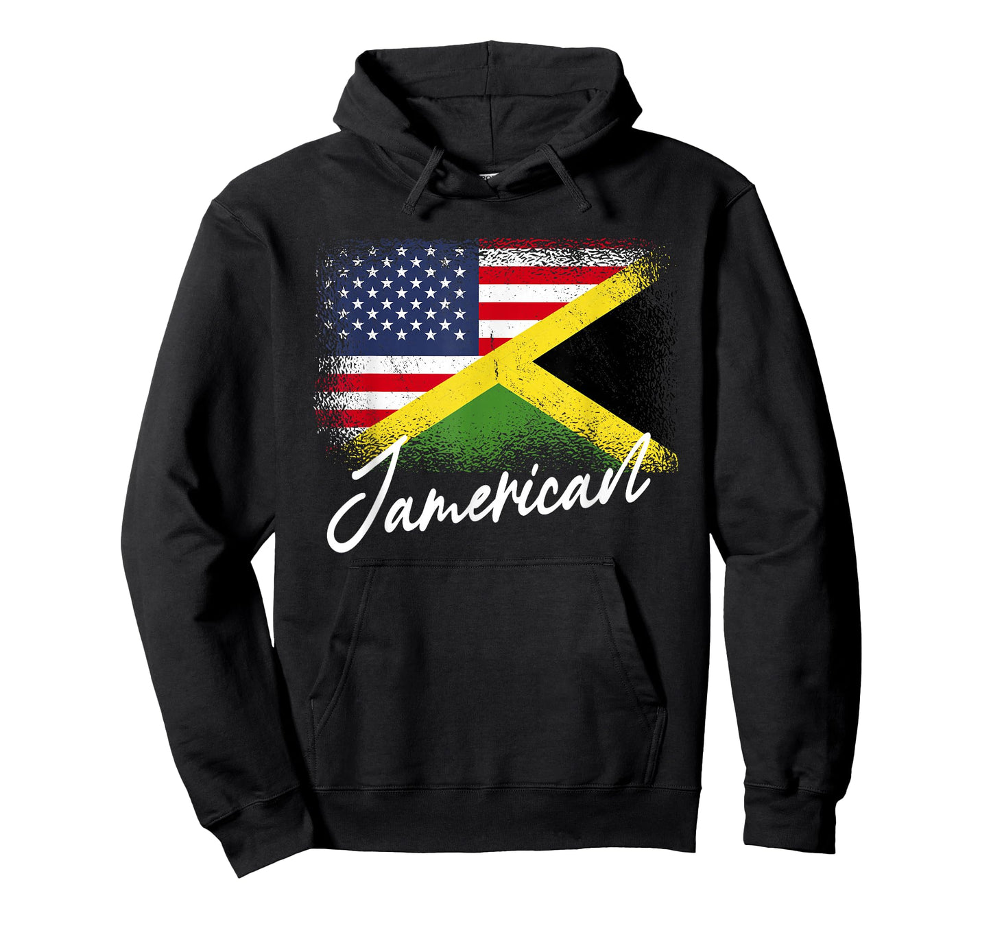 Jamerican - American Jamaican Roots America Jamaica Flag T-Shirt