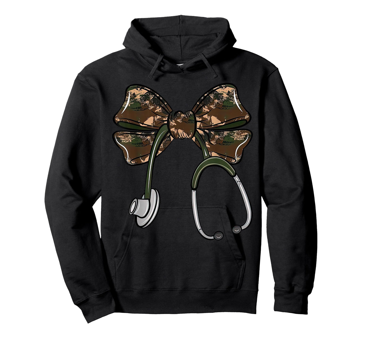 Cute Camo Nurse Coquette Bow Stethoscope Registered Nurse T-Shirt