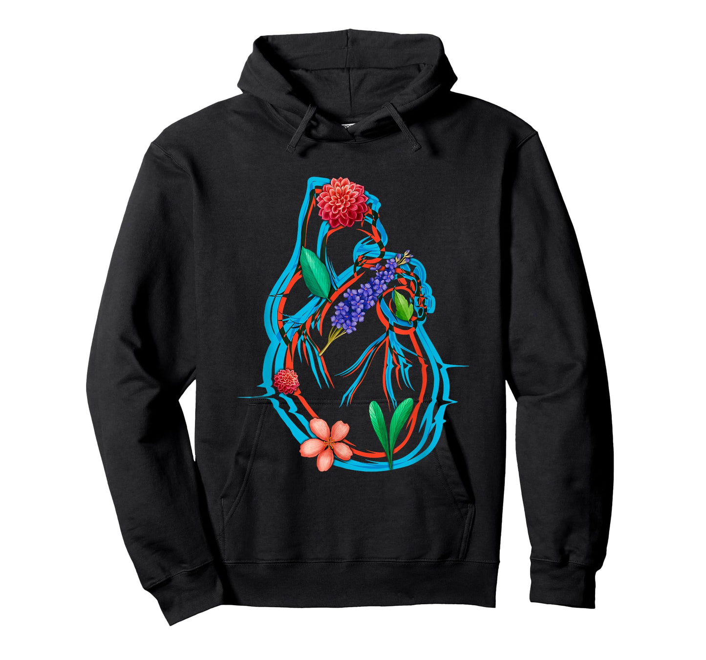 Anatomical Heart And Flowers Funny Men Women Cardiologist T-Shirt