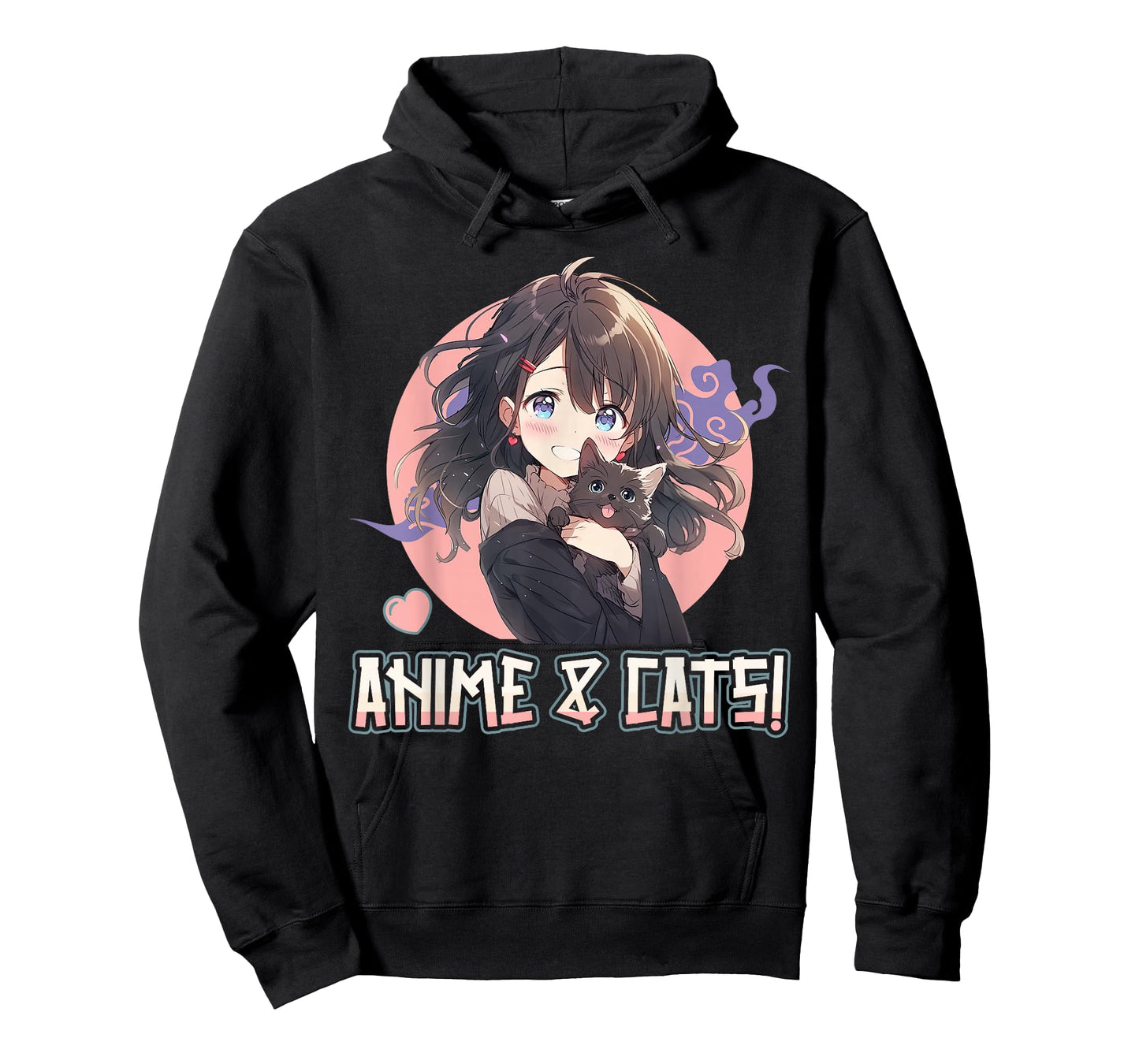 Anime and Cats Manga Girl with a Cat Anime Lover T-Shirt
