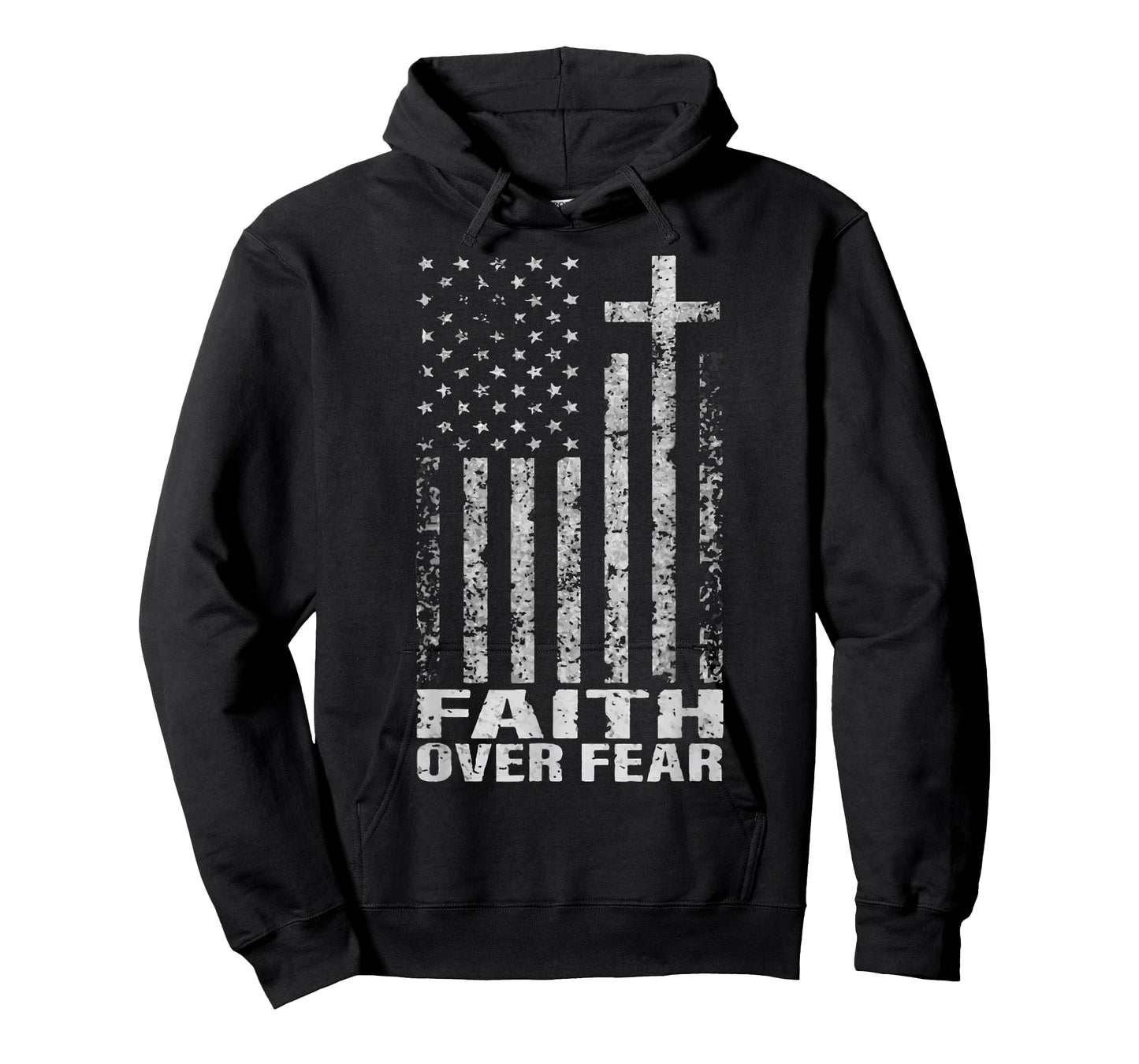 America Pride US Flag Faith Over Fear Christian Bible Prayer T-Shirt