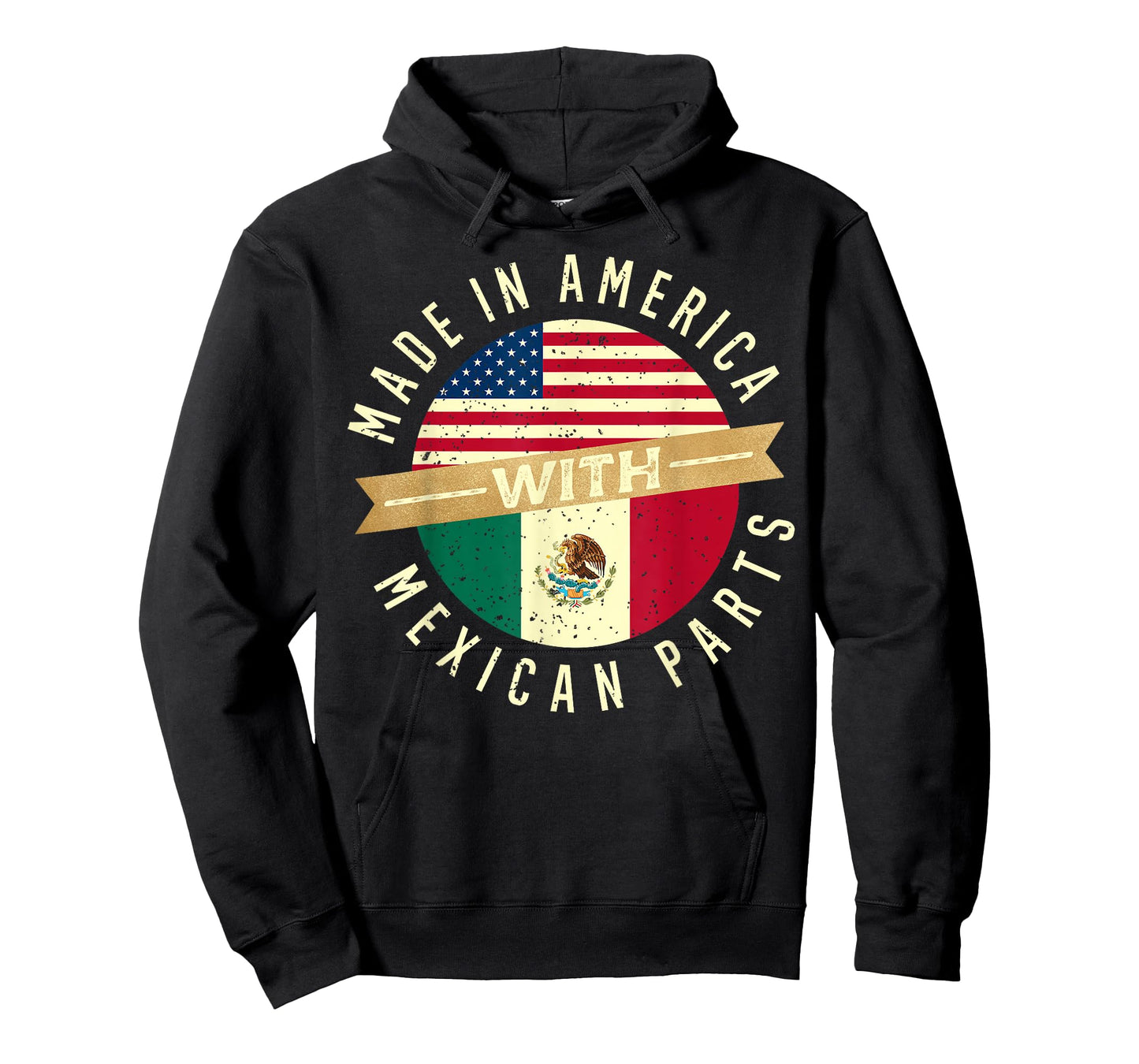 Made In America With Mexican Parts USA Mexico Flag Citizen T-Shirt