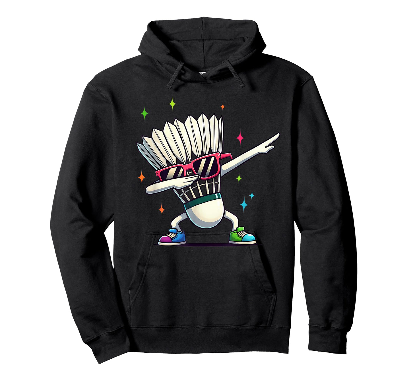 Funny Badminton Player Kids Boys Men Women Shuttlecock Dab T-Shirt