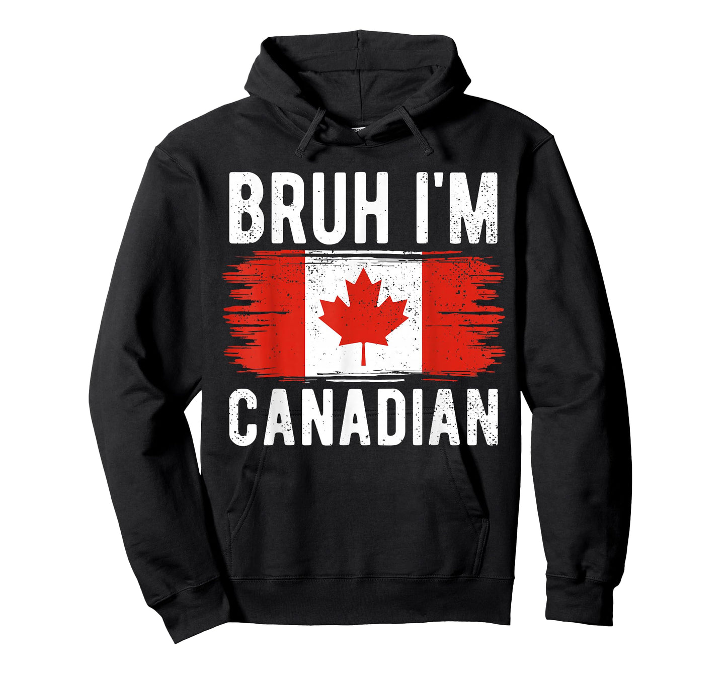 Bruh I'm Canadian Canada Flag Funny Canadian Boys Kids T-Shirt