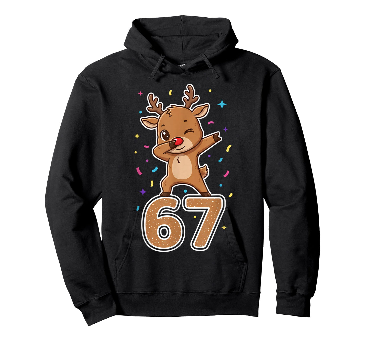 Dabbing 67 Reindeer 67 Funny Six Seven Meme Gen Z Slang T-Shirt