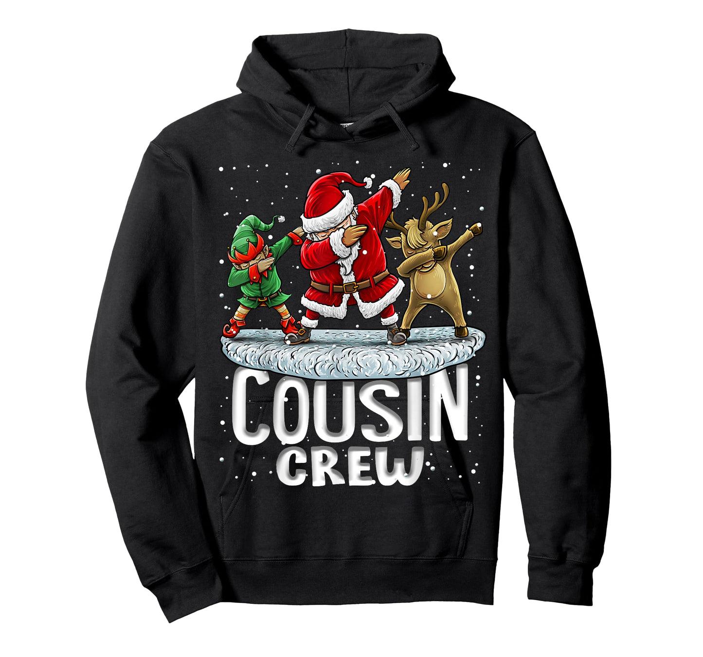 Cousin Crew Santa Elf Dabbing Matching Family Christmas T-Shirt