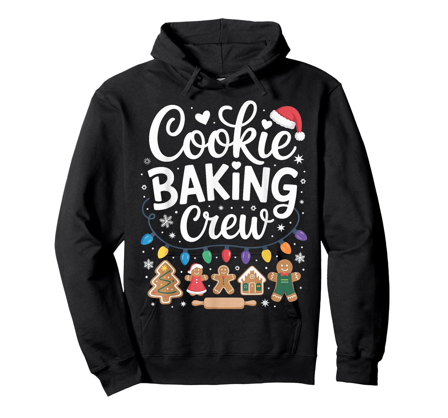 Cookie Baking Crew Holiday Squad Gingerbread Christmas Funny T-Shirt