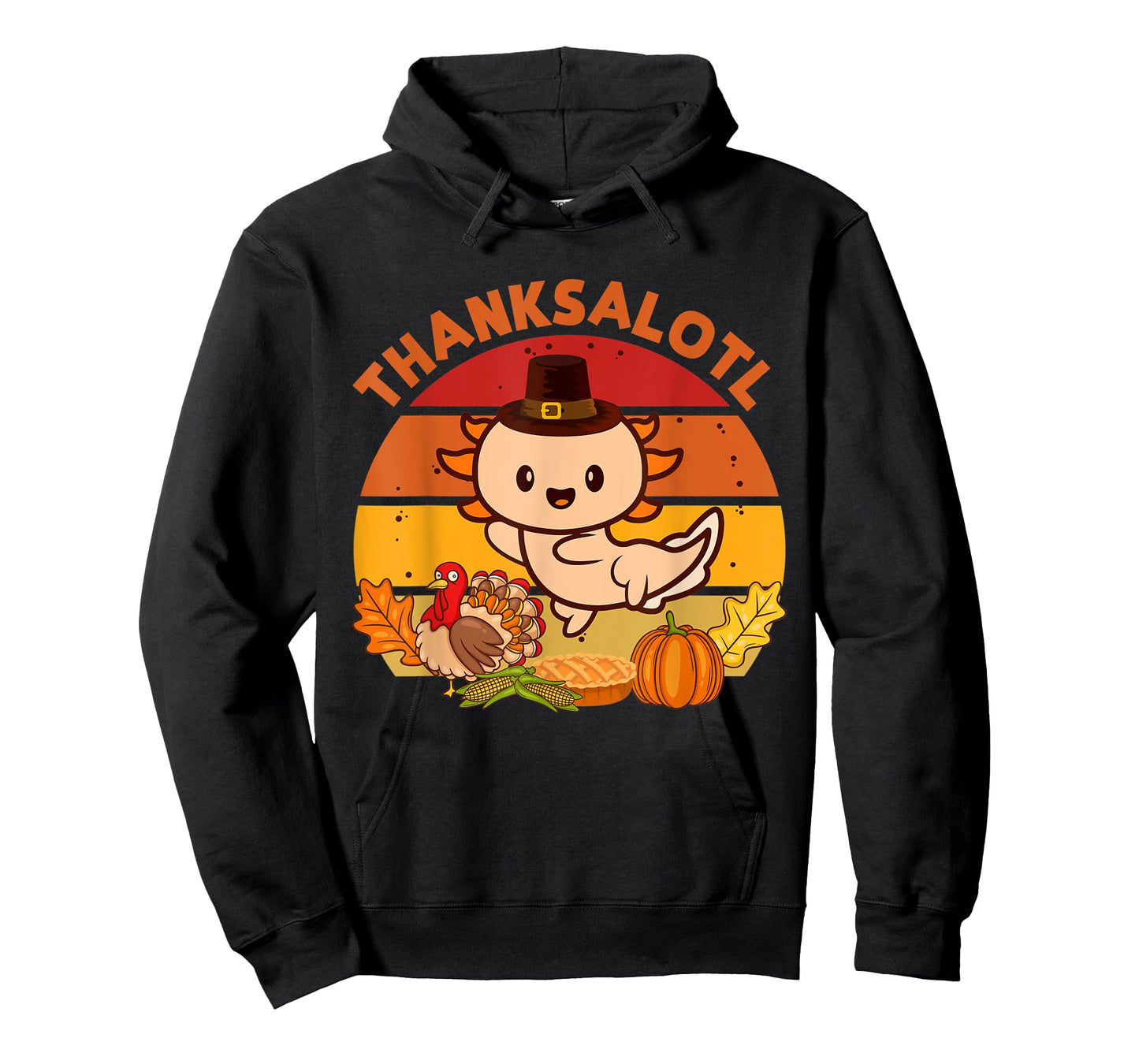 Thanksgiving Axolotl Thanksalotl Salamander Turkey T-Shirt