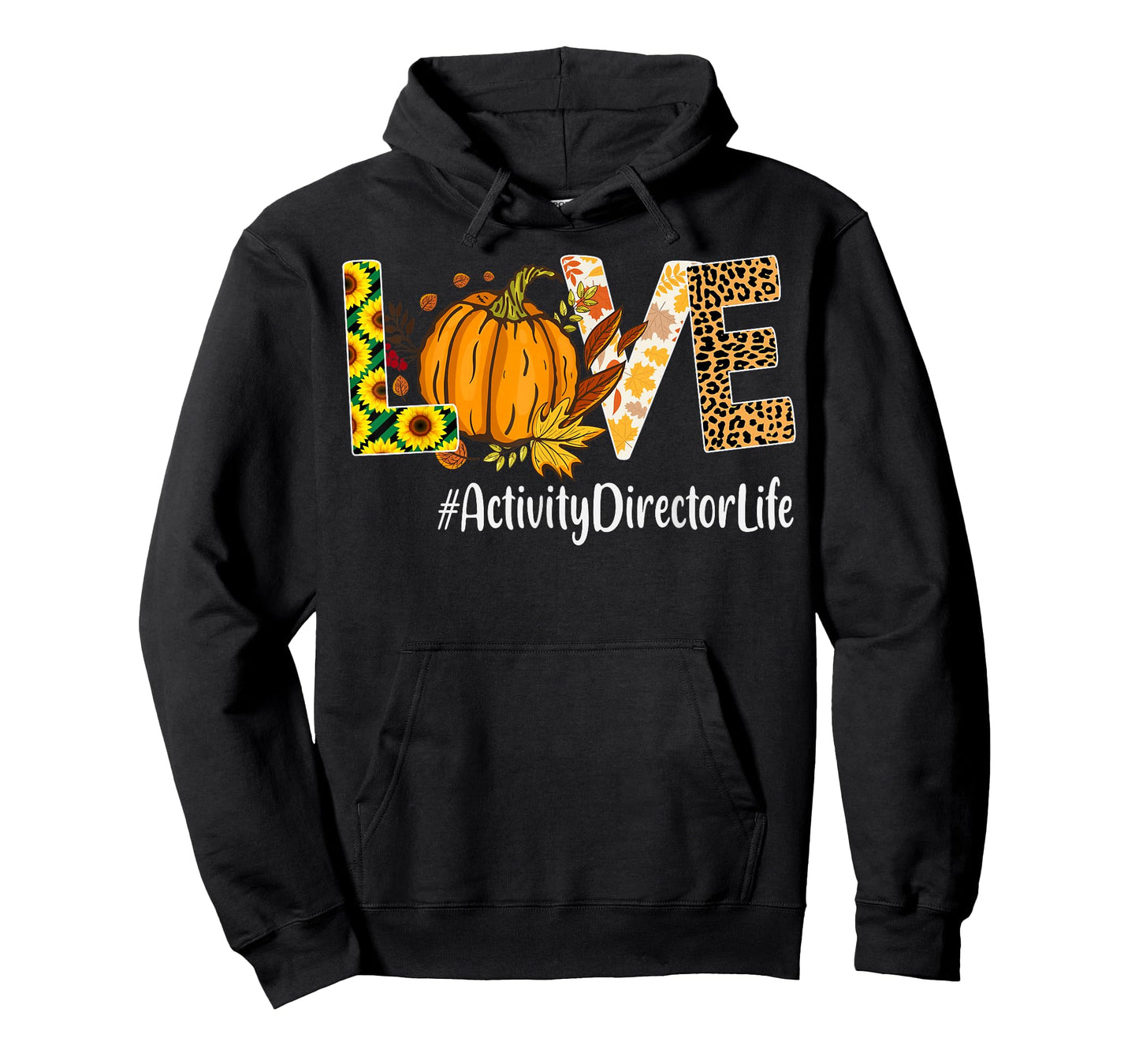 Activity Director Love Fall Pumpkin leopard Halloween Autumn T-Shirt