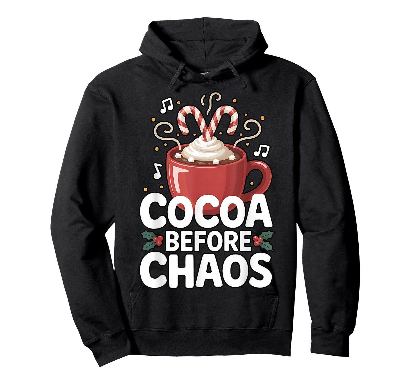 Cocoa Before Chaos Funny Christmas Xmas Hot Cocoa T-Shirt