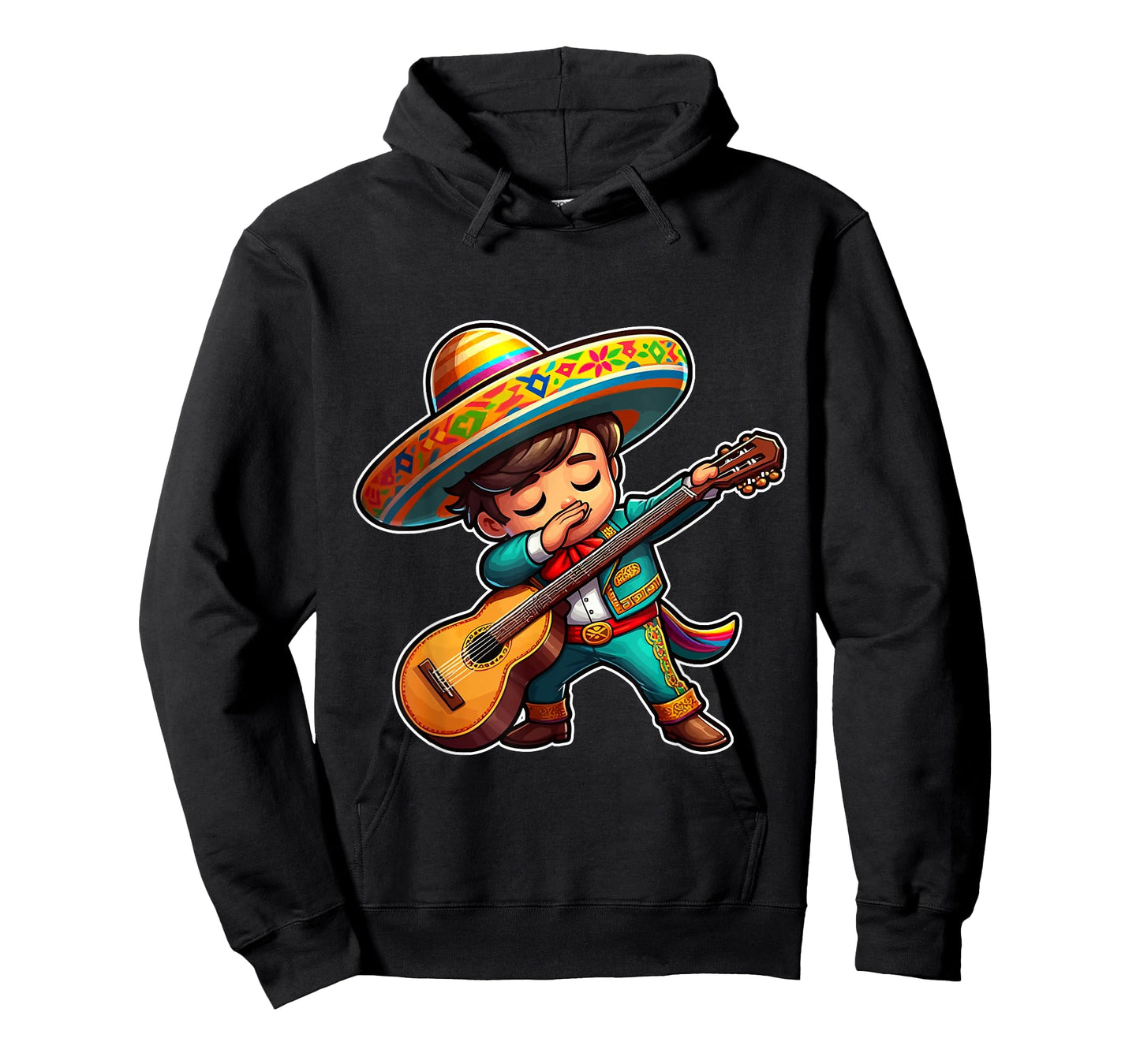 Mariachi boy dabbing with guitar Cinco de Mayo costume kids T-Shirt