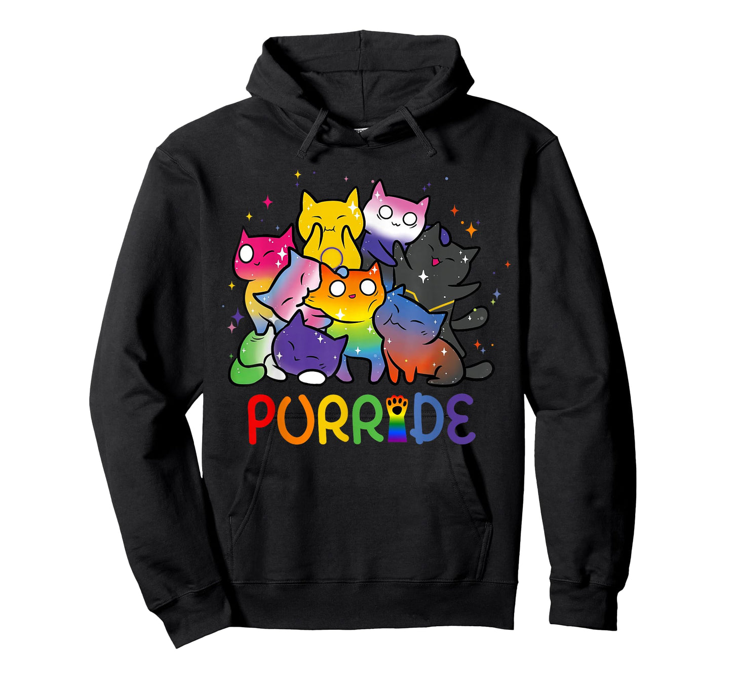 Purride Cat Pride Ally LGBT Rainbow Animal Lovers Women Kids T-Shirt
