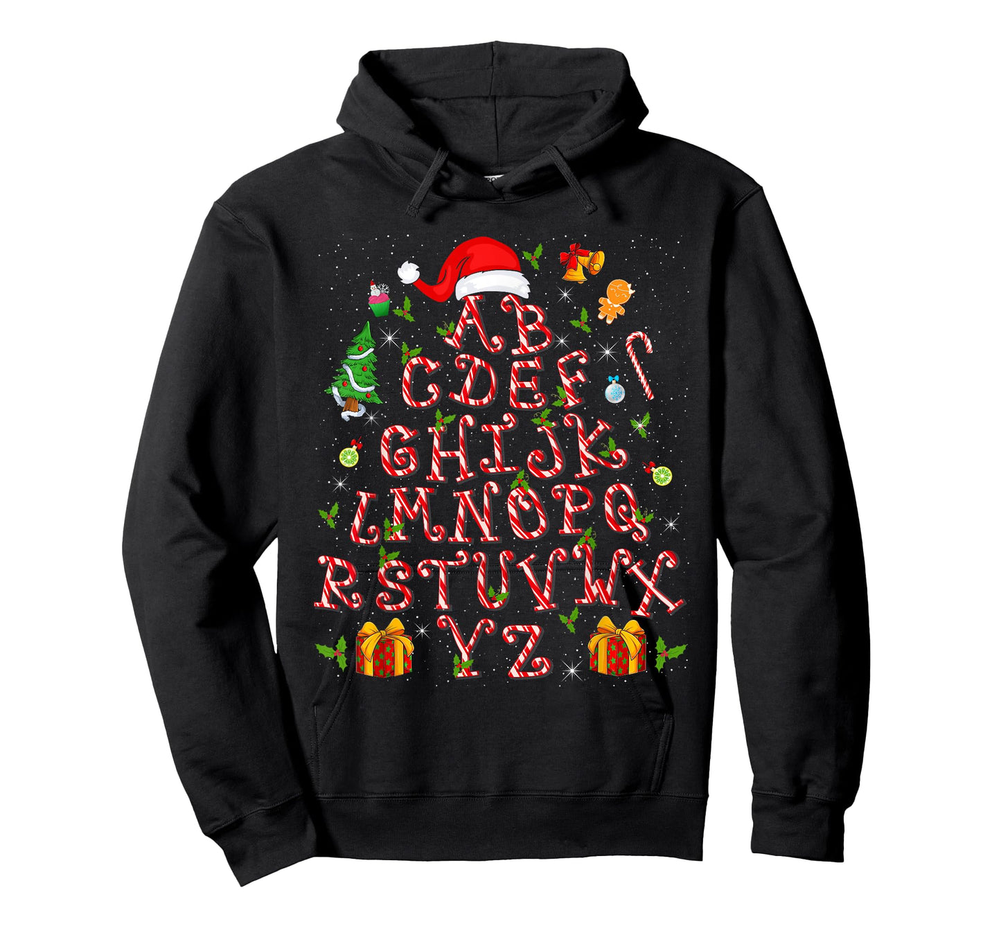 Christmas Tree Alphabet Candy Cane Xmas Holiday Teacher T-Shirt