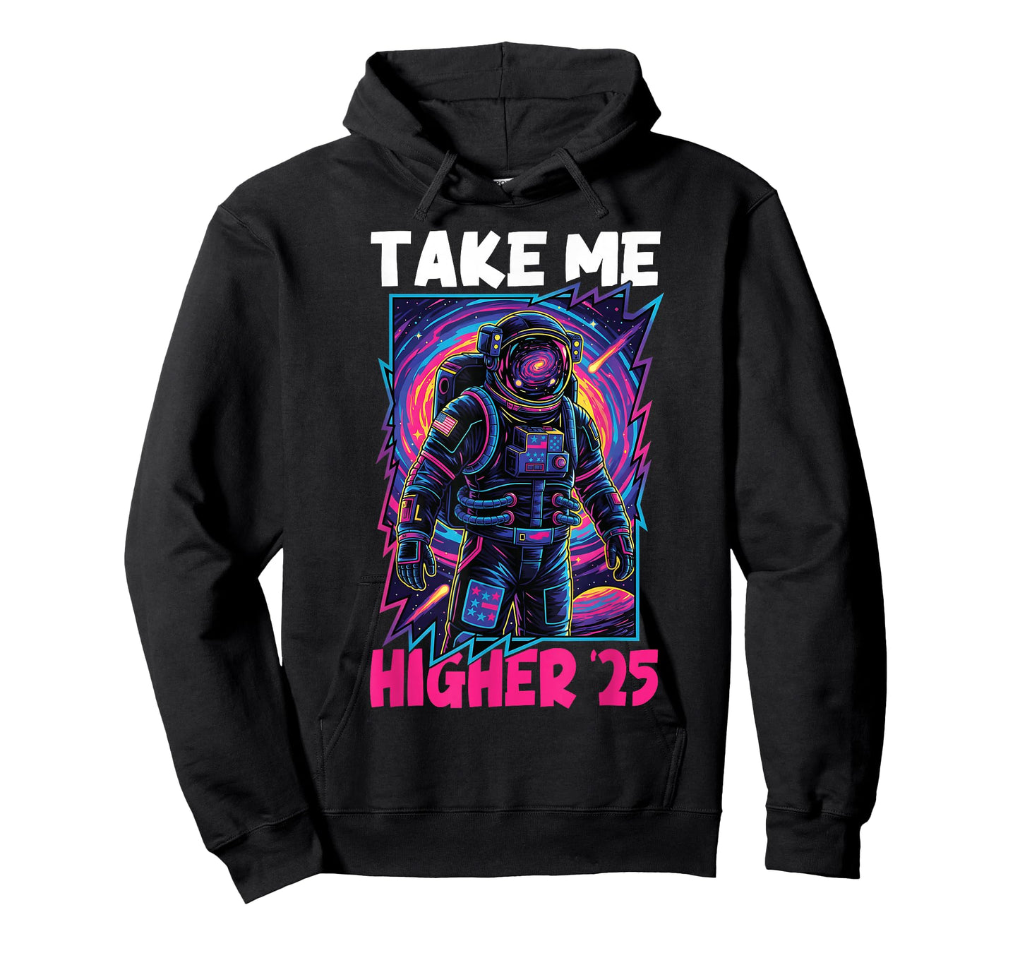 Take Me Higher ’25 Astronaut Moon American Flag Space T-Shirt