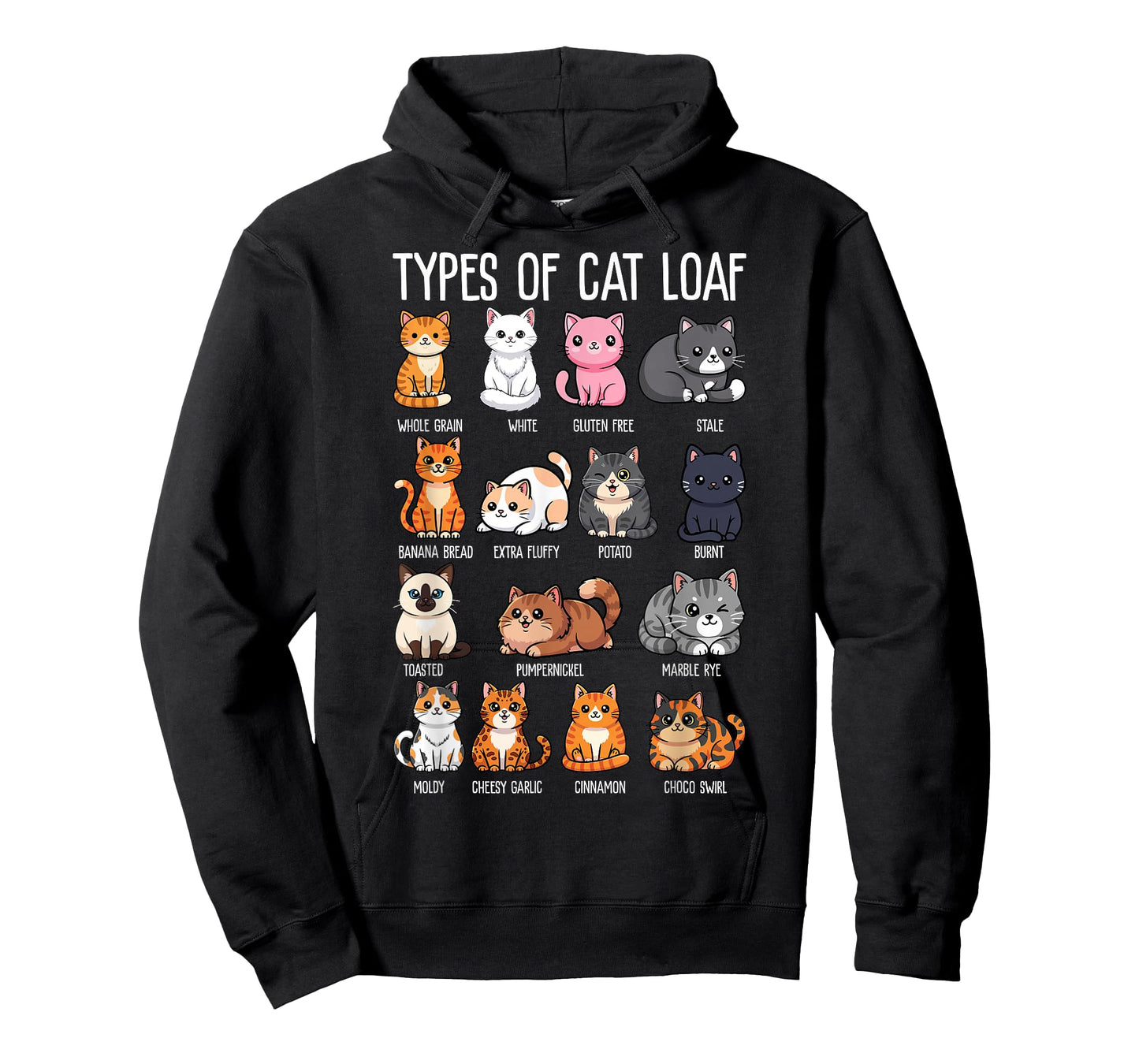Types of Cat Loaf Cats Cute Kitten Lover Men Women Girl Kids T-Shirt