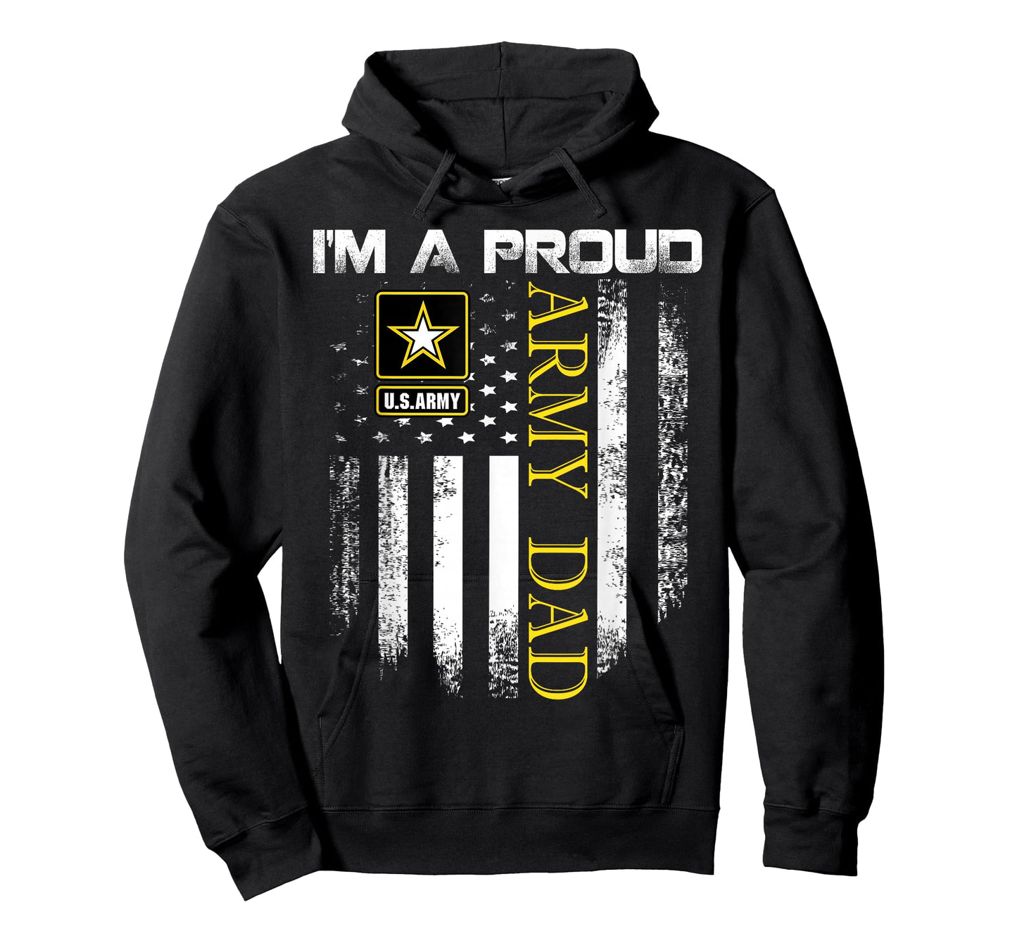 Vintage I'm A Proud Army Dad With American Flag Gift T-Shirt