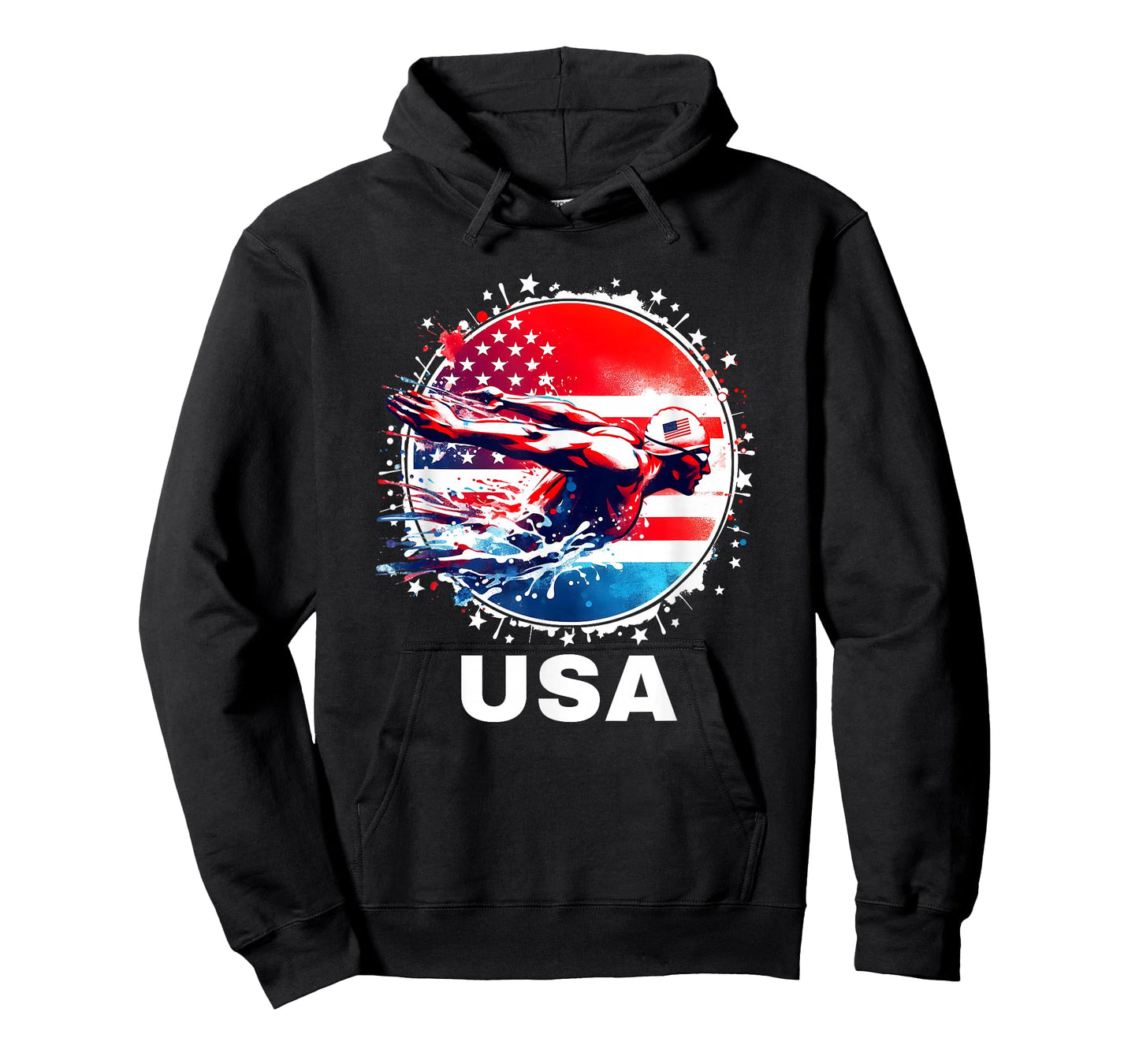 Swimming United States Team Apparel American Flag Swimming T-Shirt