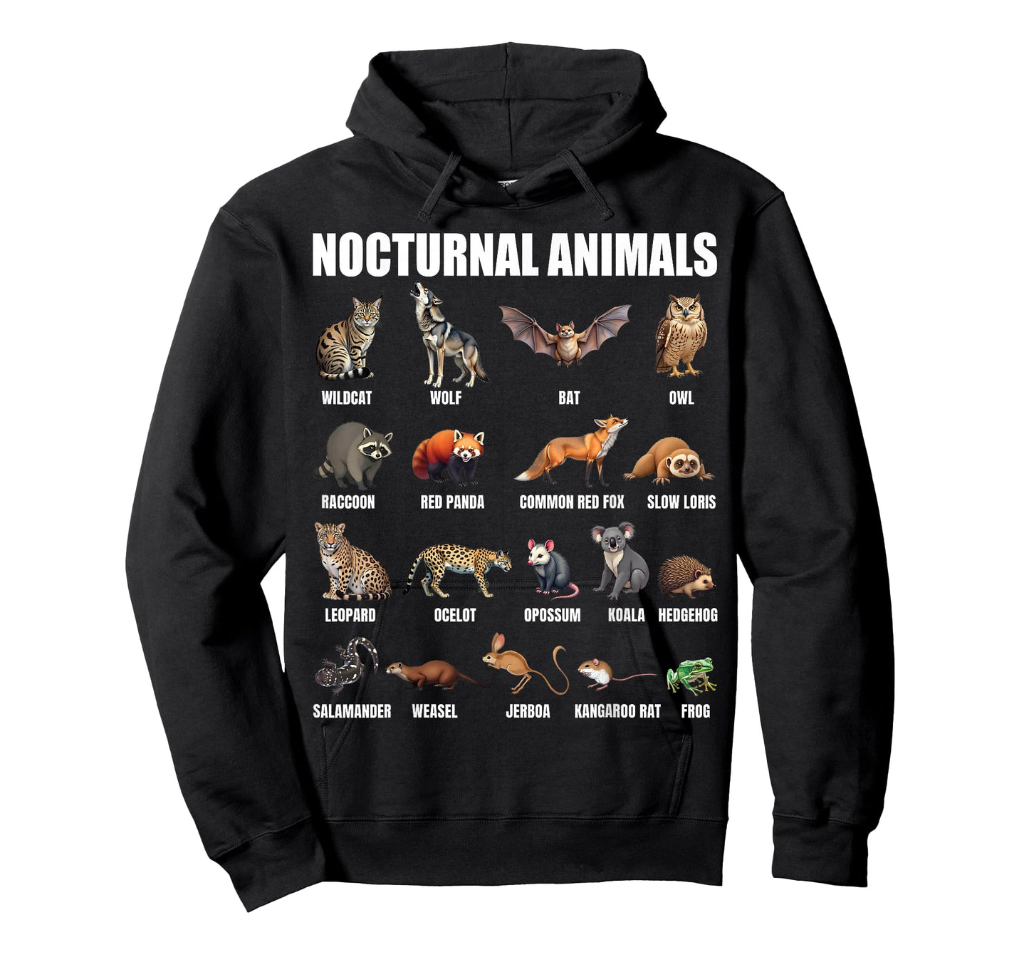 Nocturnal Animals Educational Wildlife Science Nature Lover T-Shirt