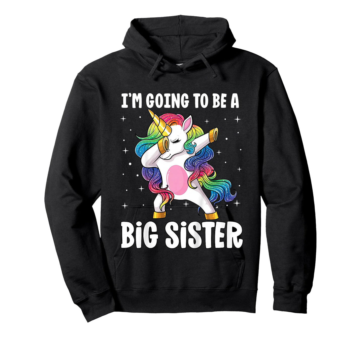 I'm Going to Be a Big Sister Girls Older Sister Dab Unicorn T-Shirt