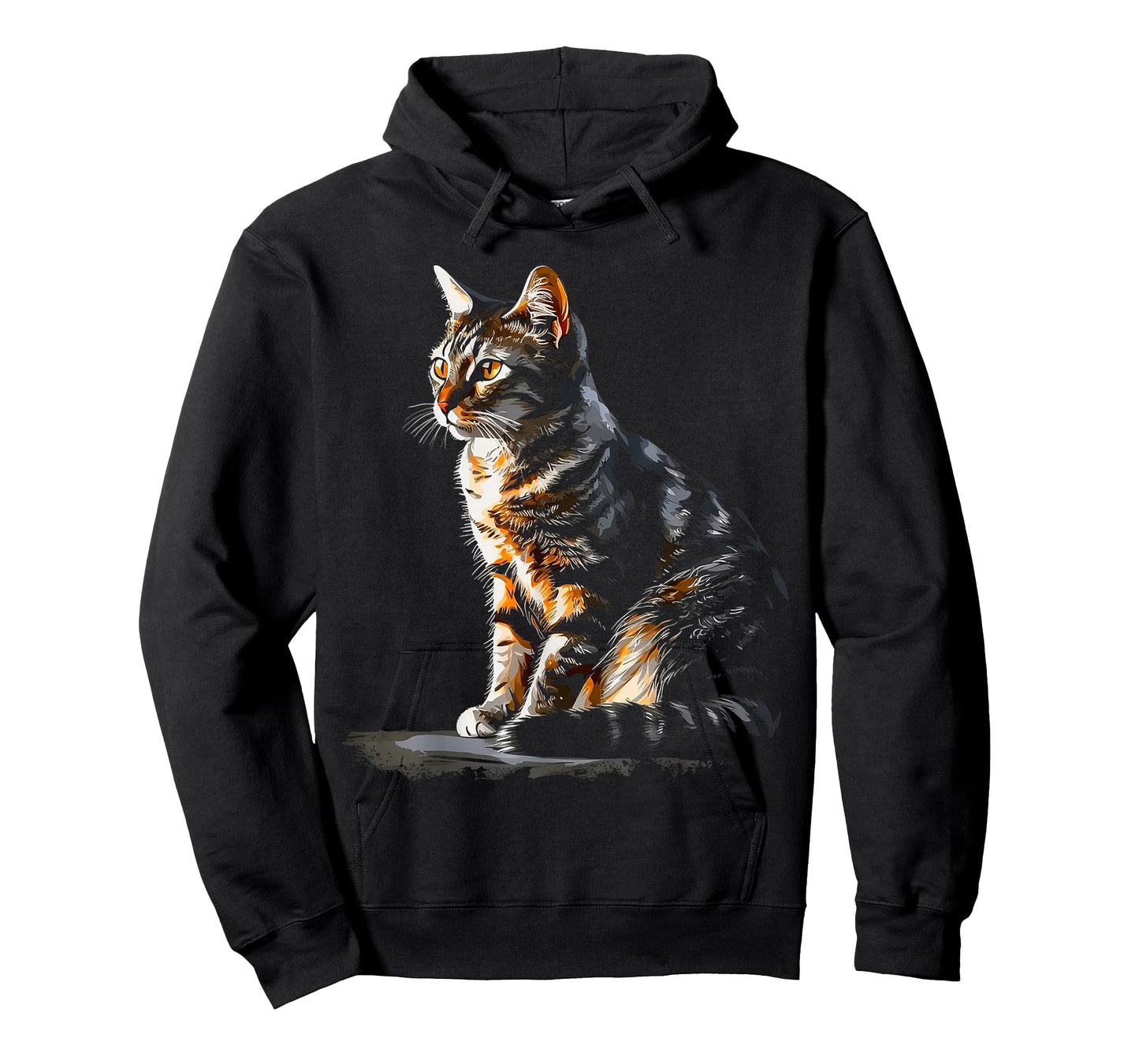 Cat Portrait Artwork | Animal Motif Cat T-Shirt